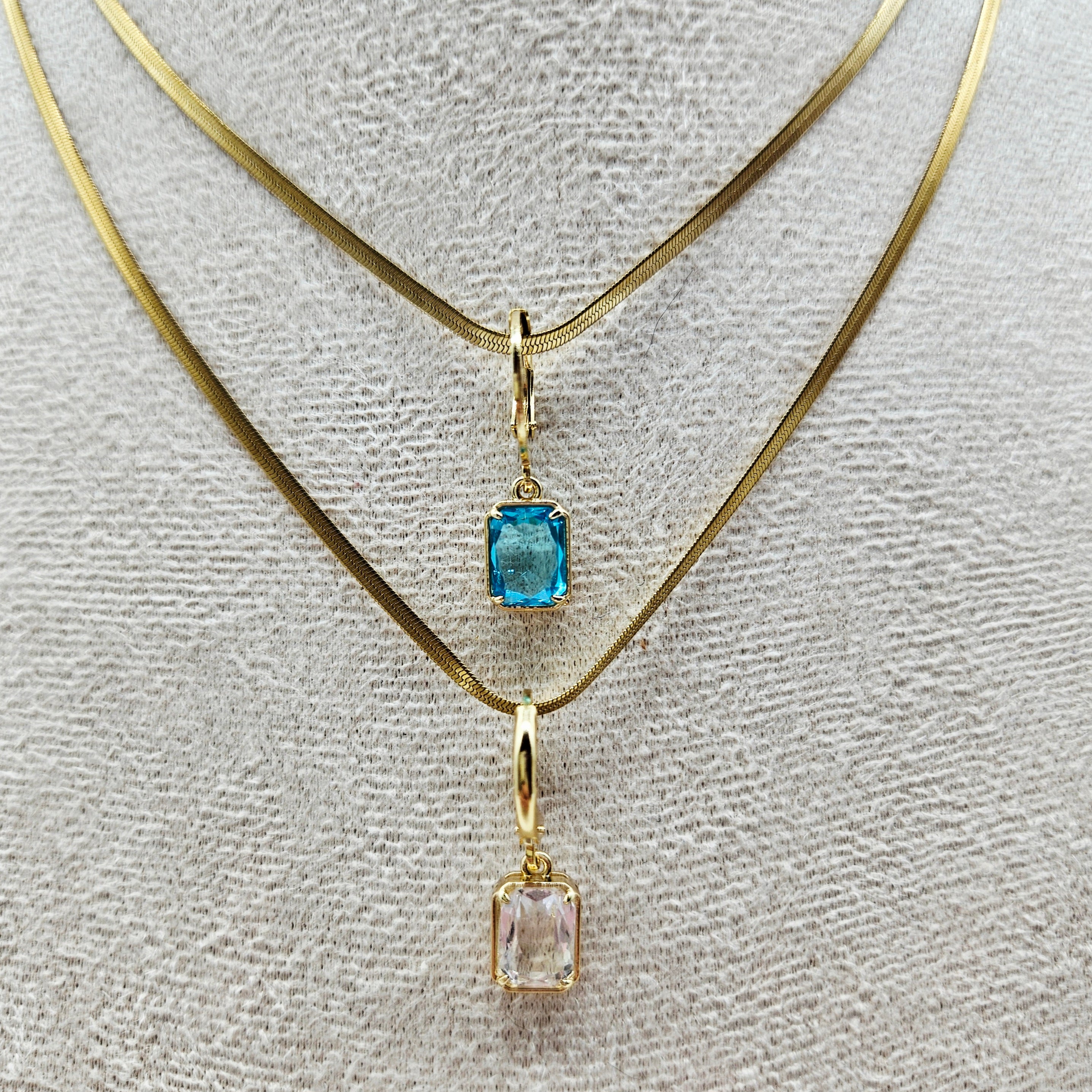 Interchangeable Glass Charm Party - Necklace & Earrings