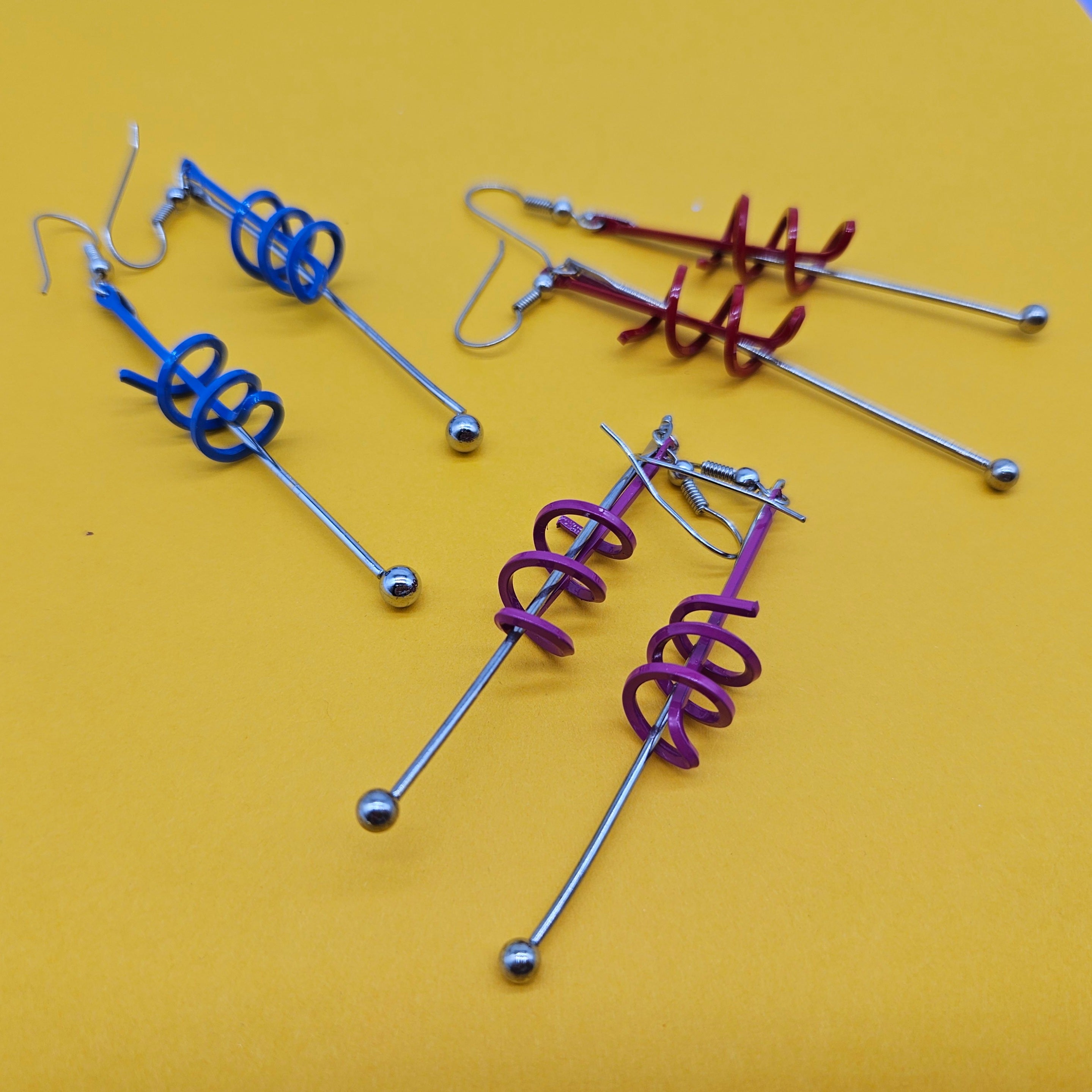 Vintage Archives: Scribble Line Drop Earrings
