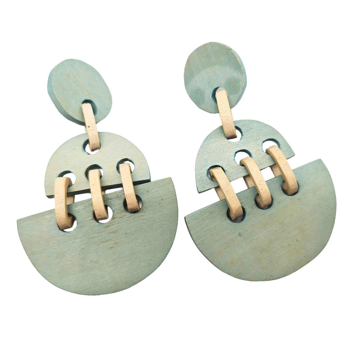 Vintage Archives: Sage Geometry Statement Earrings