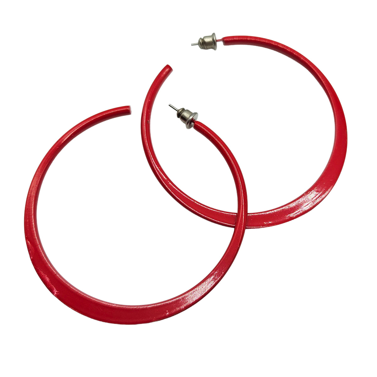 Vintage Archives: Red Sweep Vintage Hoop Earrings