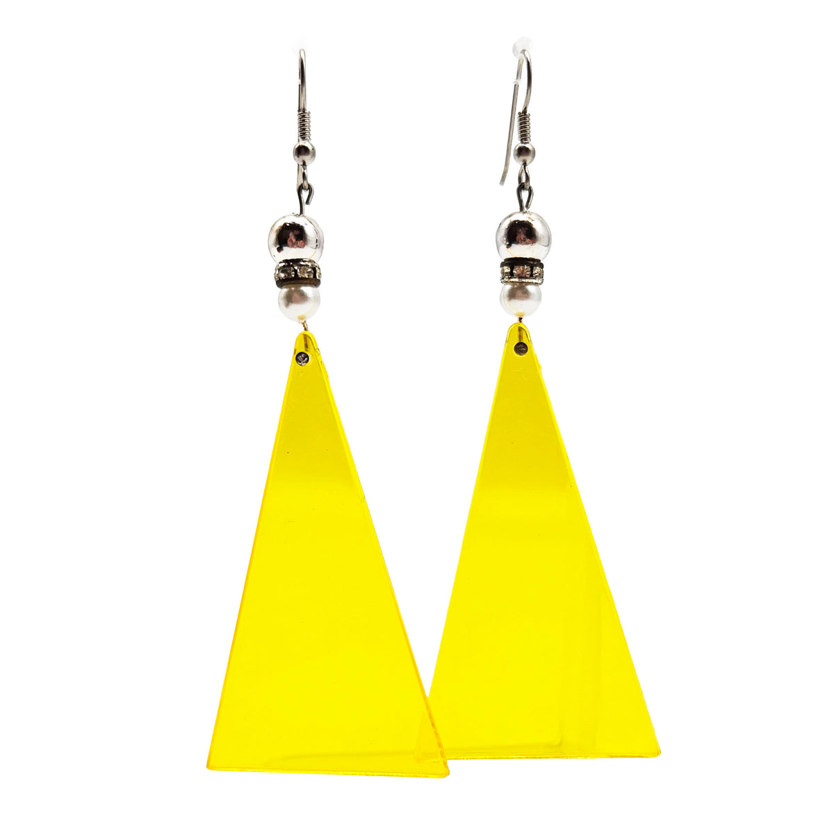 Vintage Archives: Sunbeam Triangle Drop Earrings