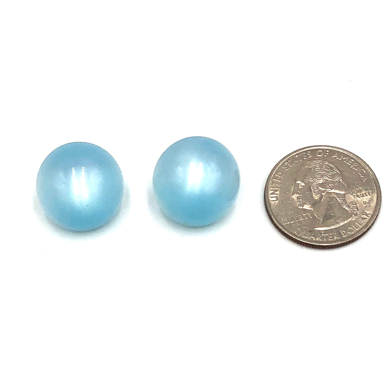 light blue studs