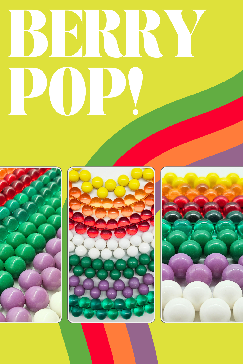 necklaces with caption BERRY POP