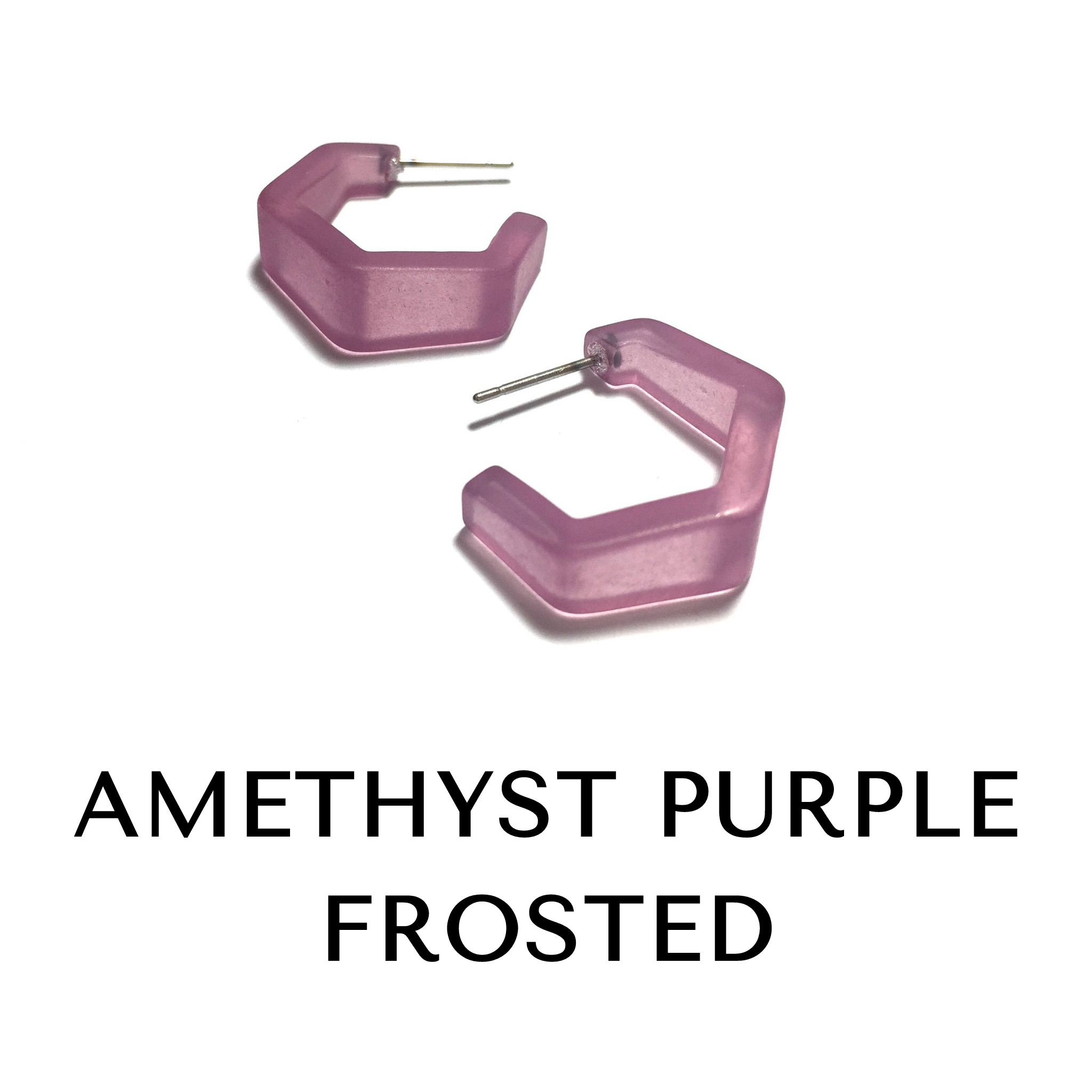 Tapered Hex Hoop Earrings