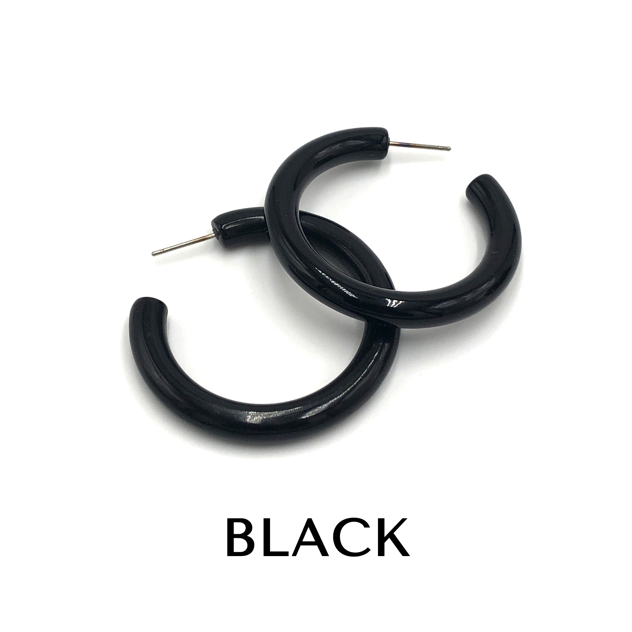 Large Tube Hoop Earrings