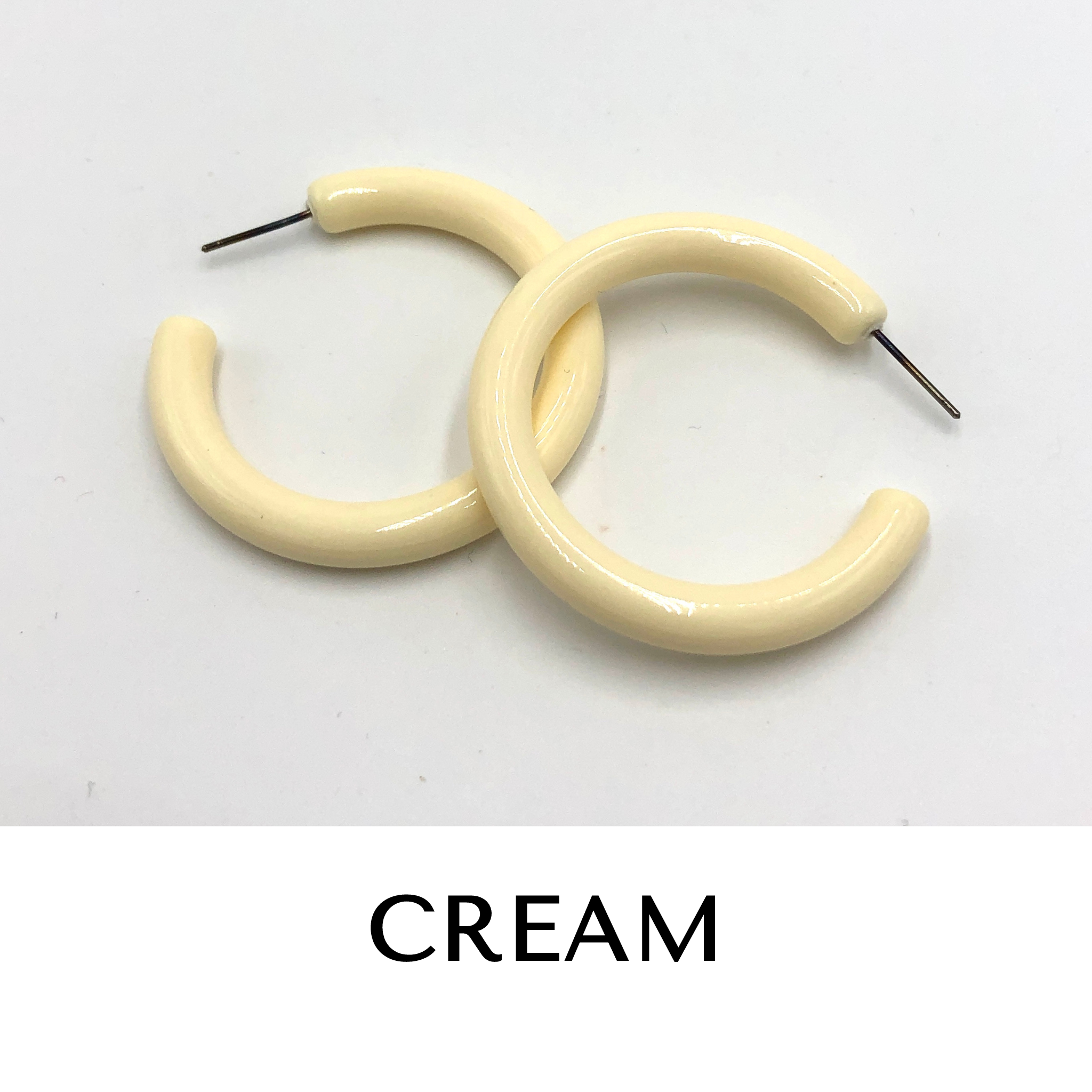 Large Tube Hoop Earrings