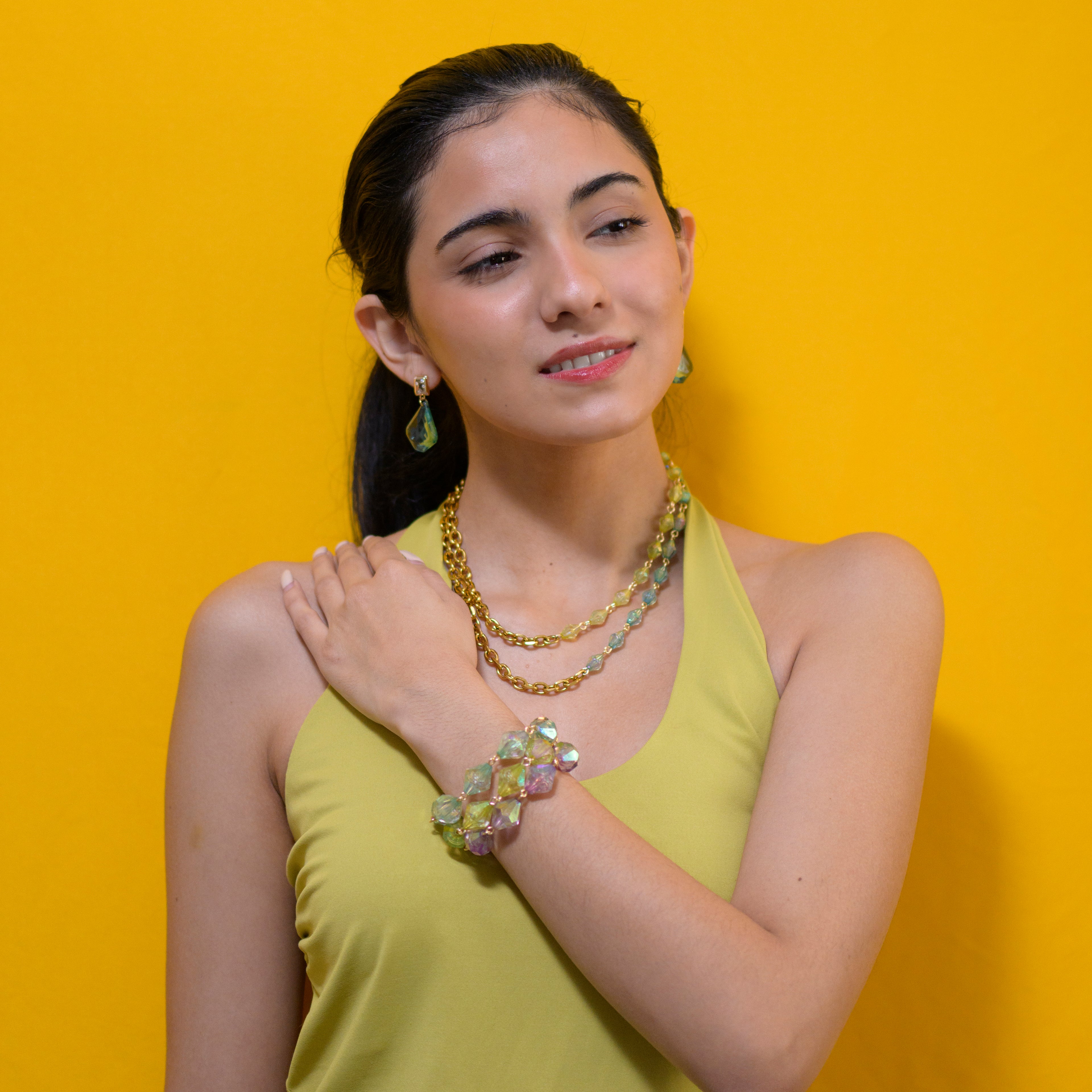 Lagoon Facet Earrings