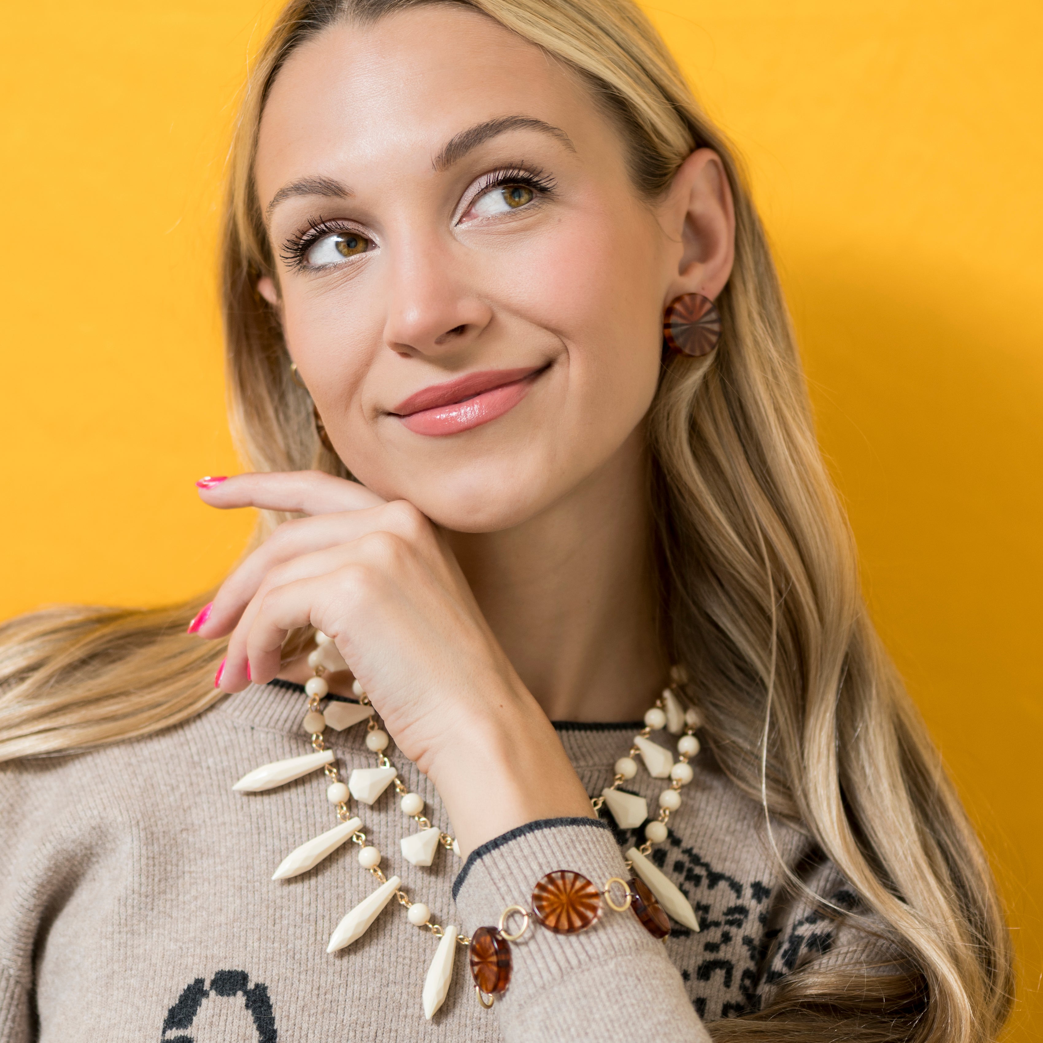 Tortoise & Clear Starburst Stations Bracelet