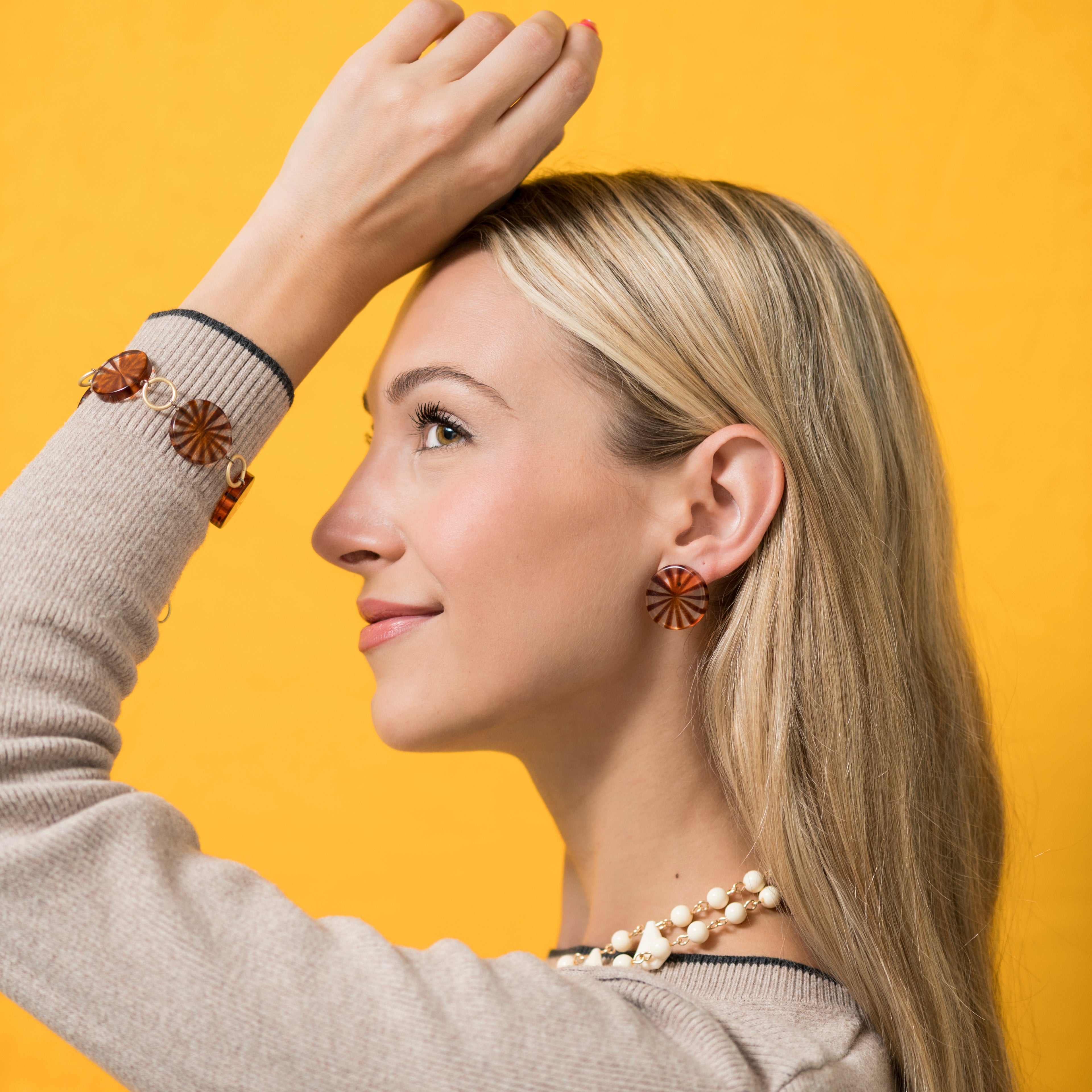 Tortoise & Clear Starburst Stations Bracelet