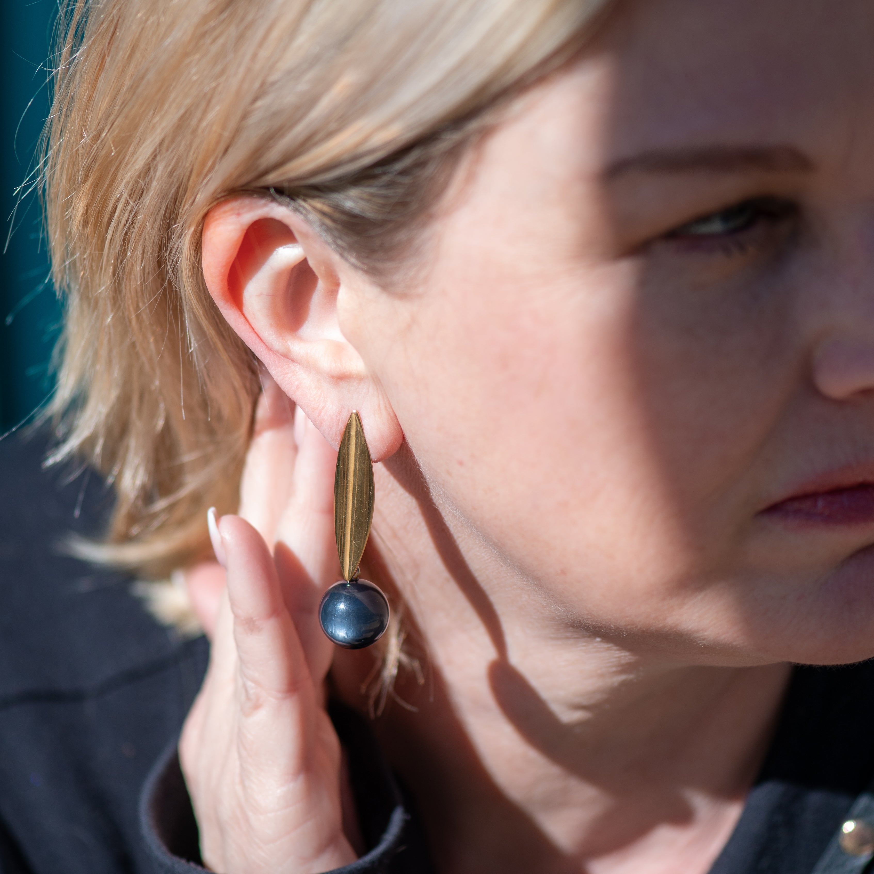 Eclipse Moonglow Pod Drop Earrings