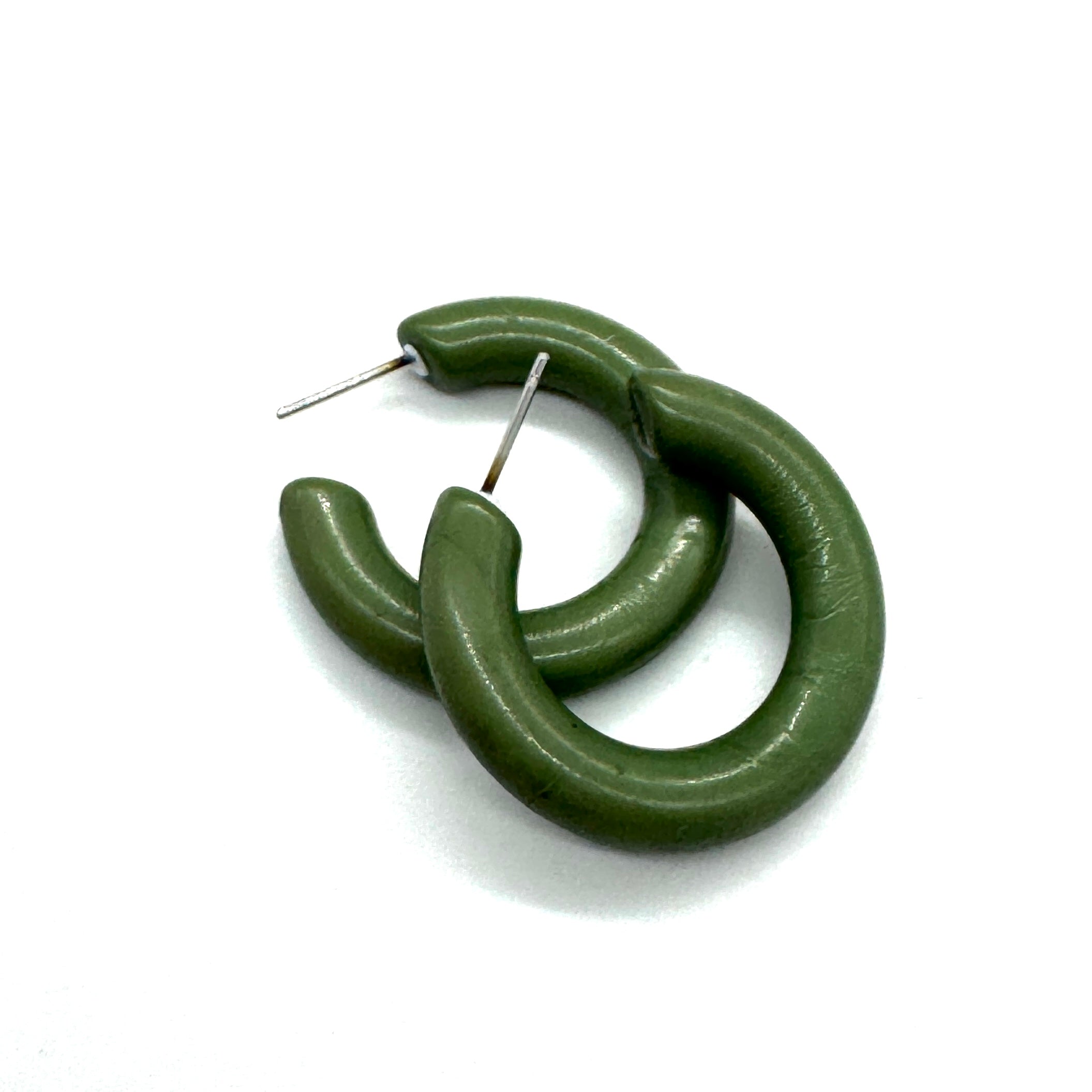 Textured Tubular Hoop Earrings