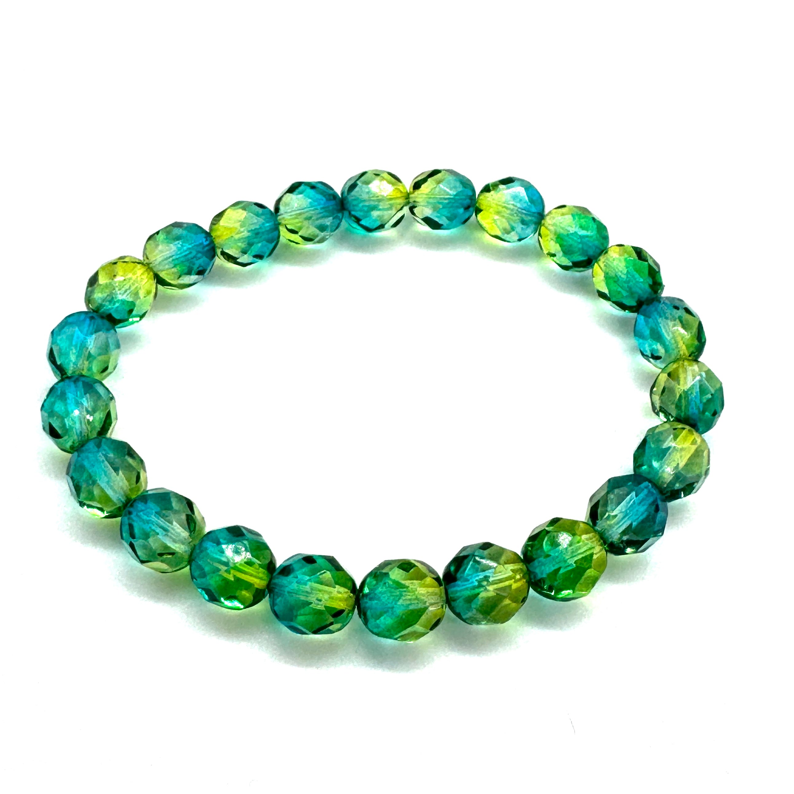 Fire Facets Glass Bracelet