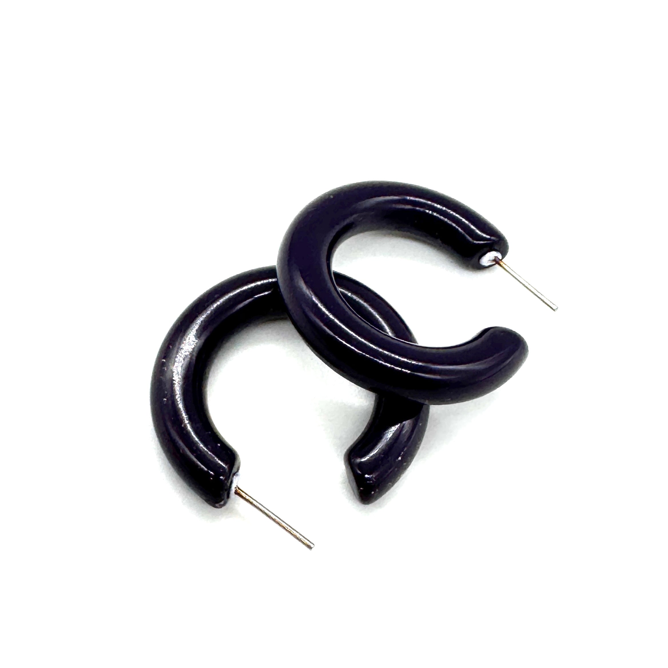 Textured Tubular Hoop Earrings