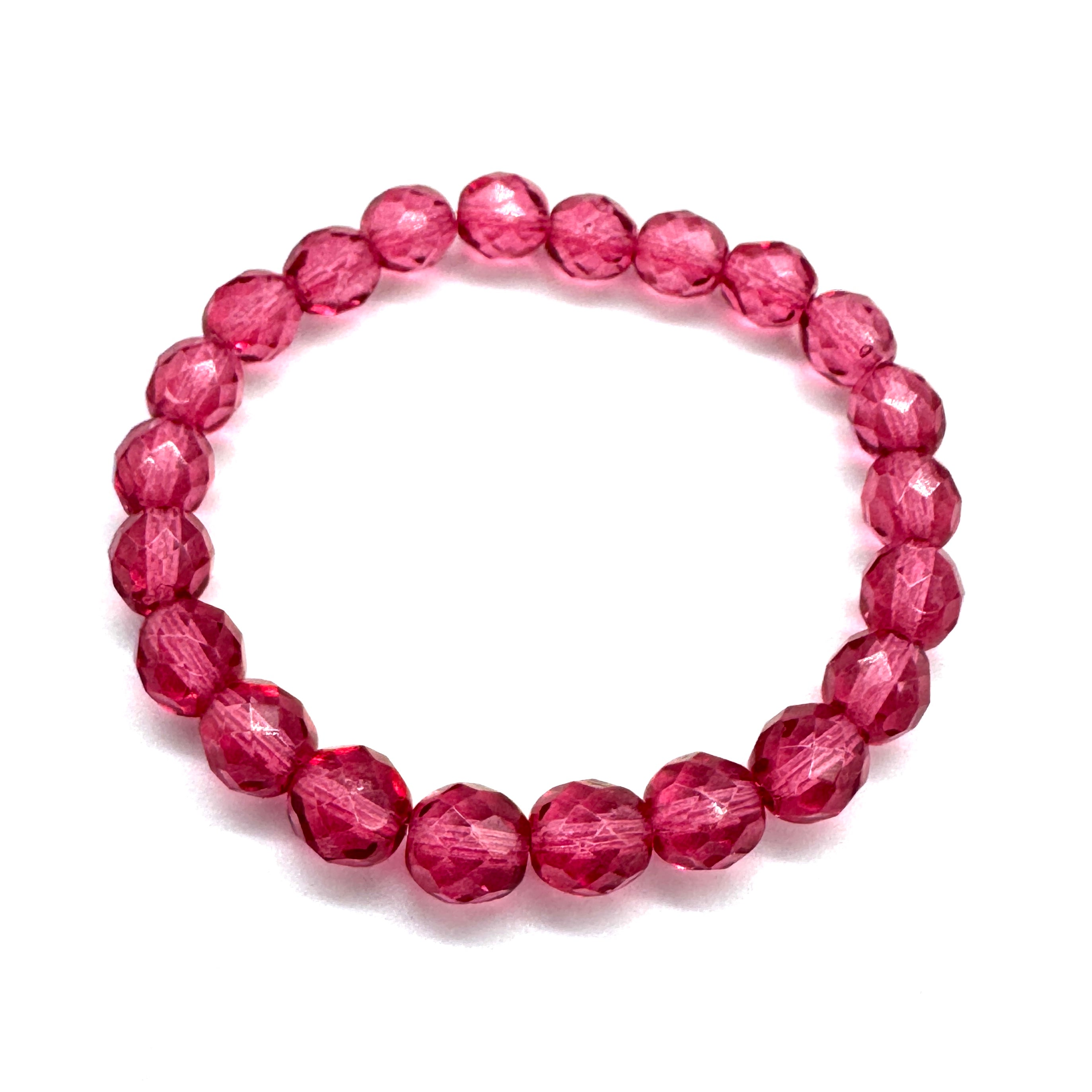 Fire Facets Glass Bracelet