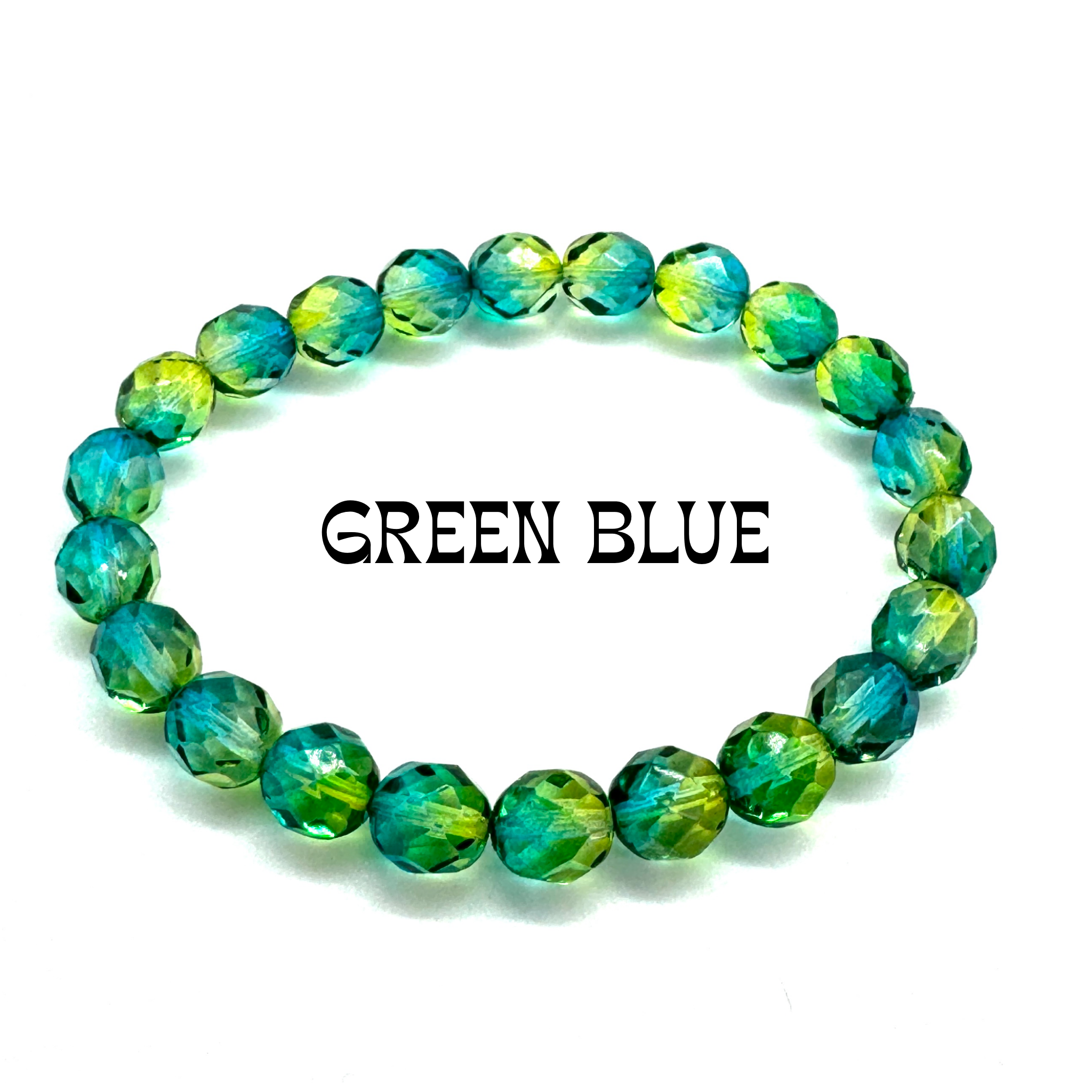 Fire Facets Glass Bracelet