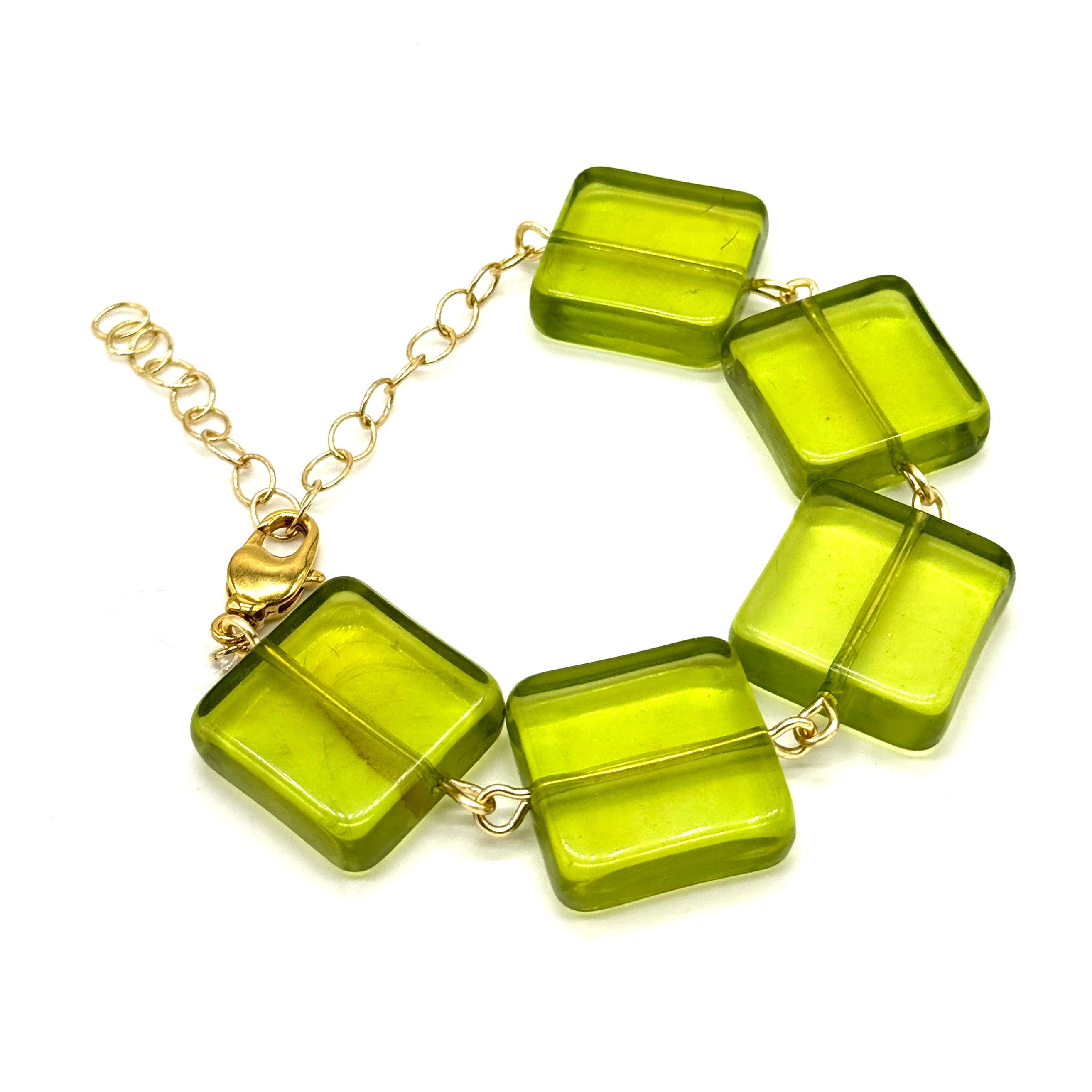 Olive Cubic Betsy Bracelet