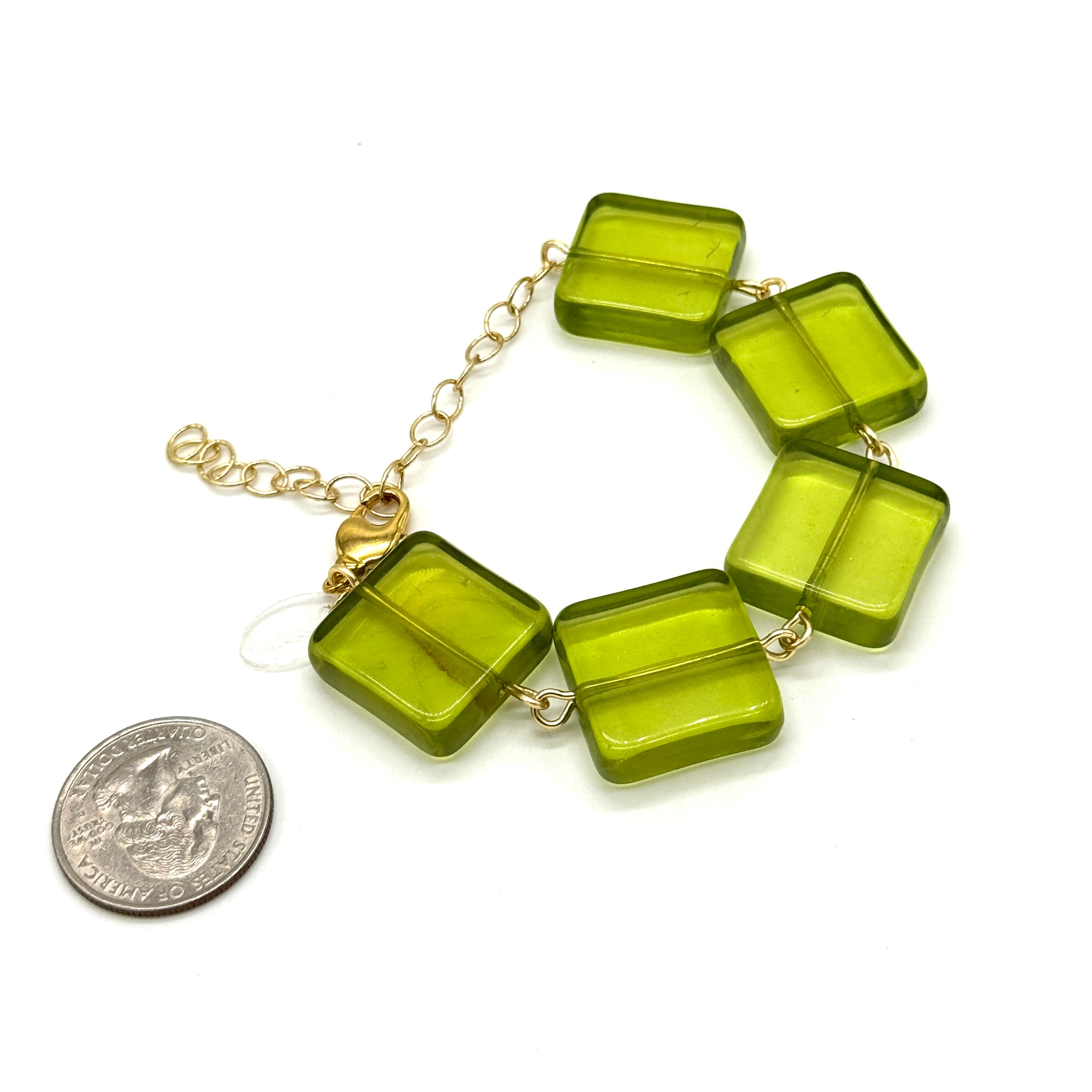 Olive Cubic Betsy Bracelet
