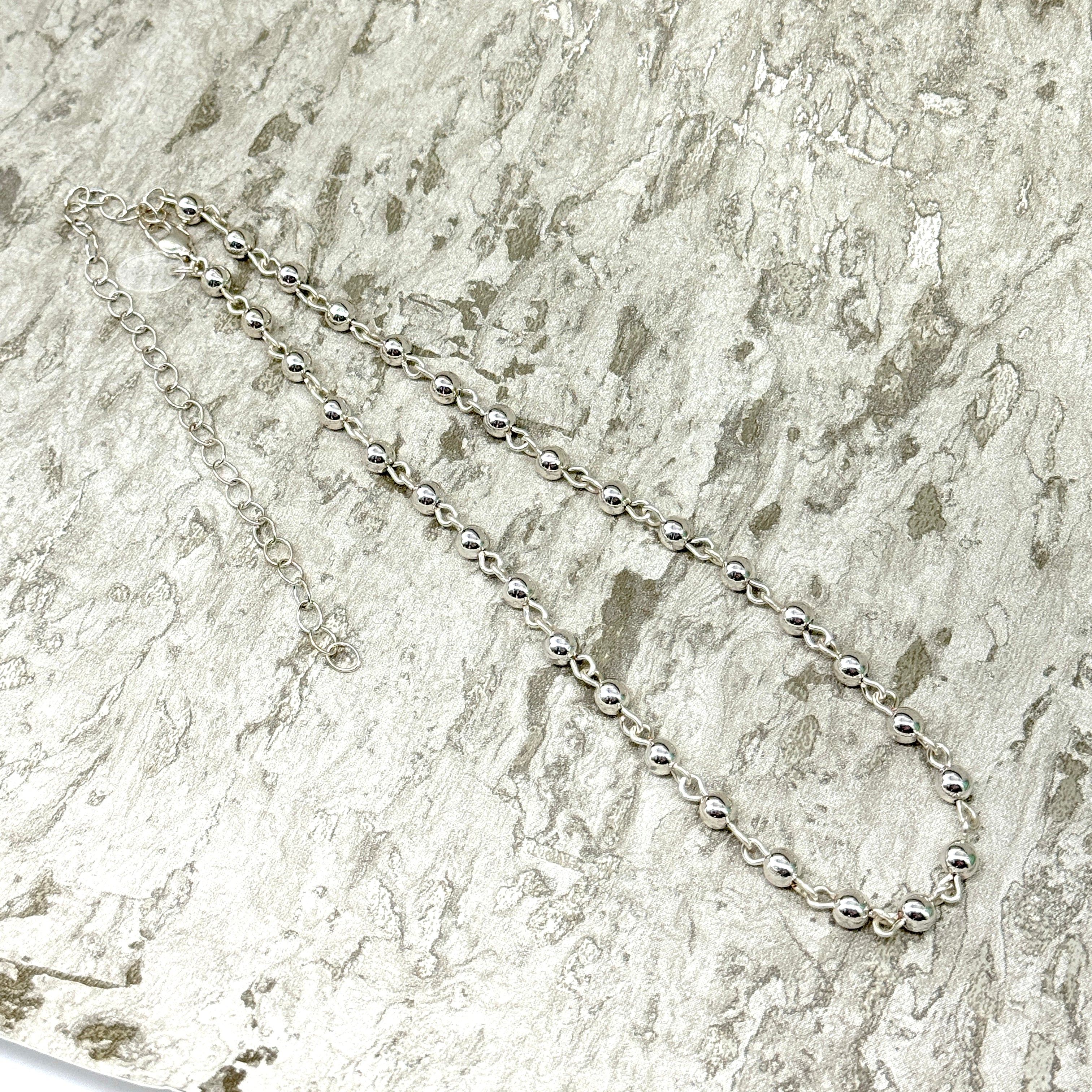 Silver Vintage Vacuum Plated Amelia Necklace