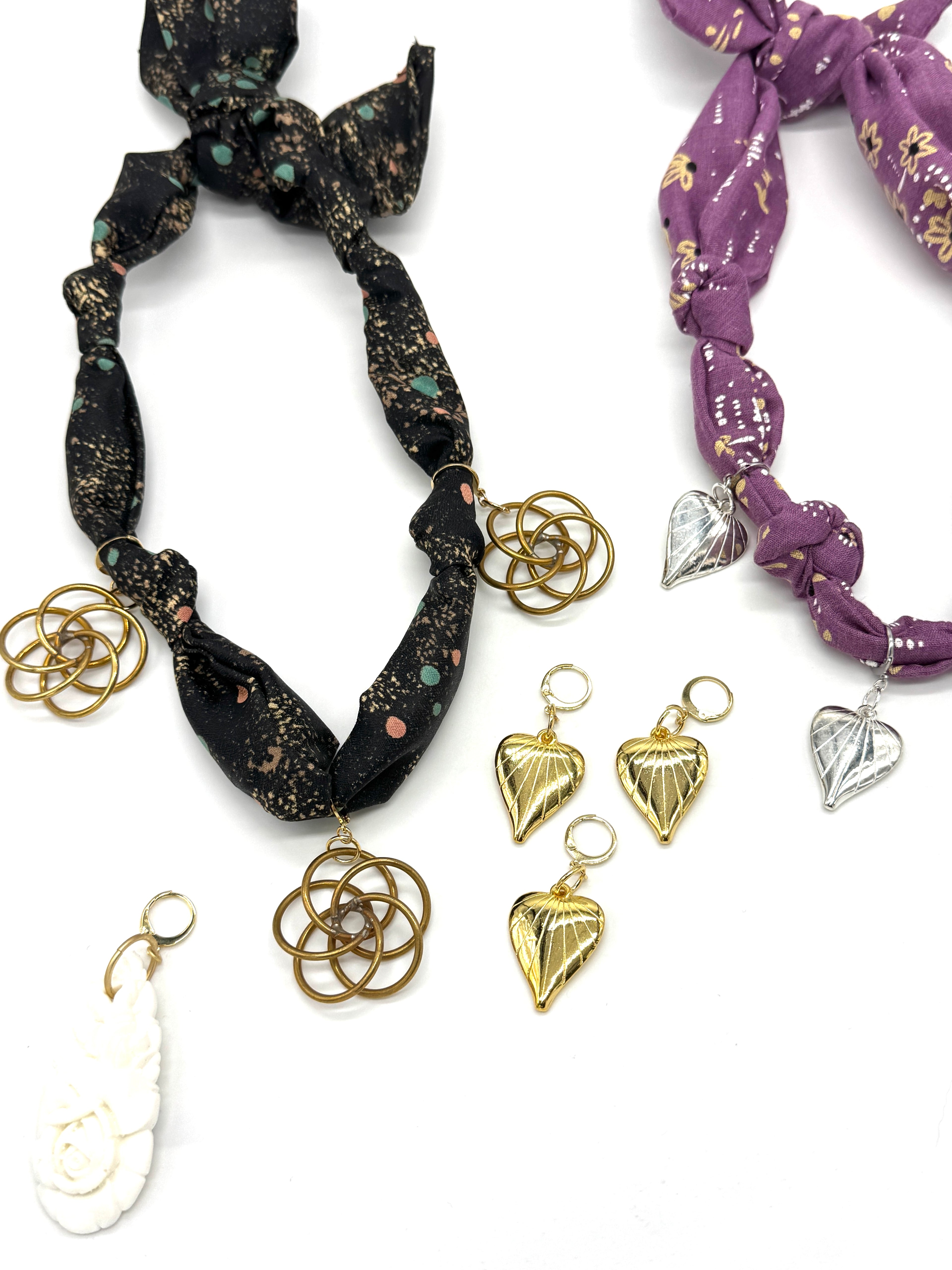 Scarfed & Charmed - the Leetie Scarf Charm Necklace