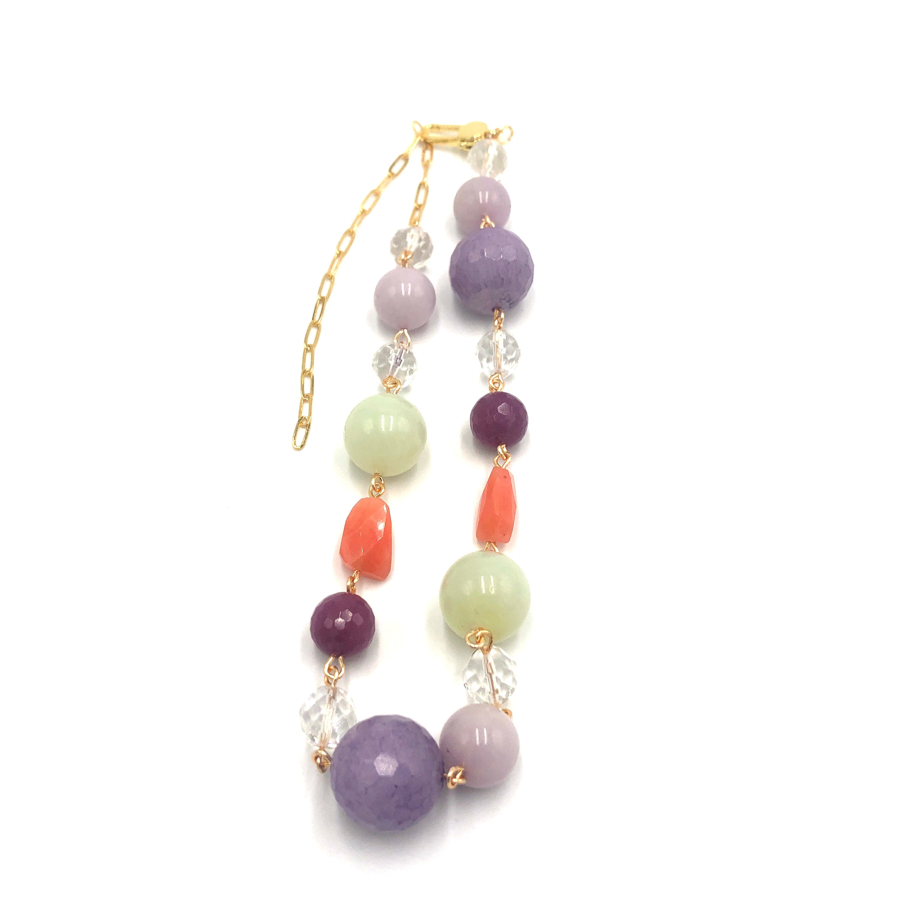 Chunky Sparkly Gems Amelia Necklace - vintage authentic gemstones