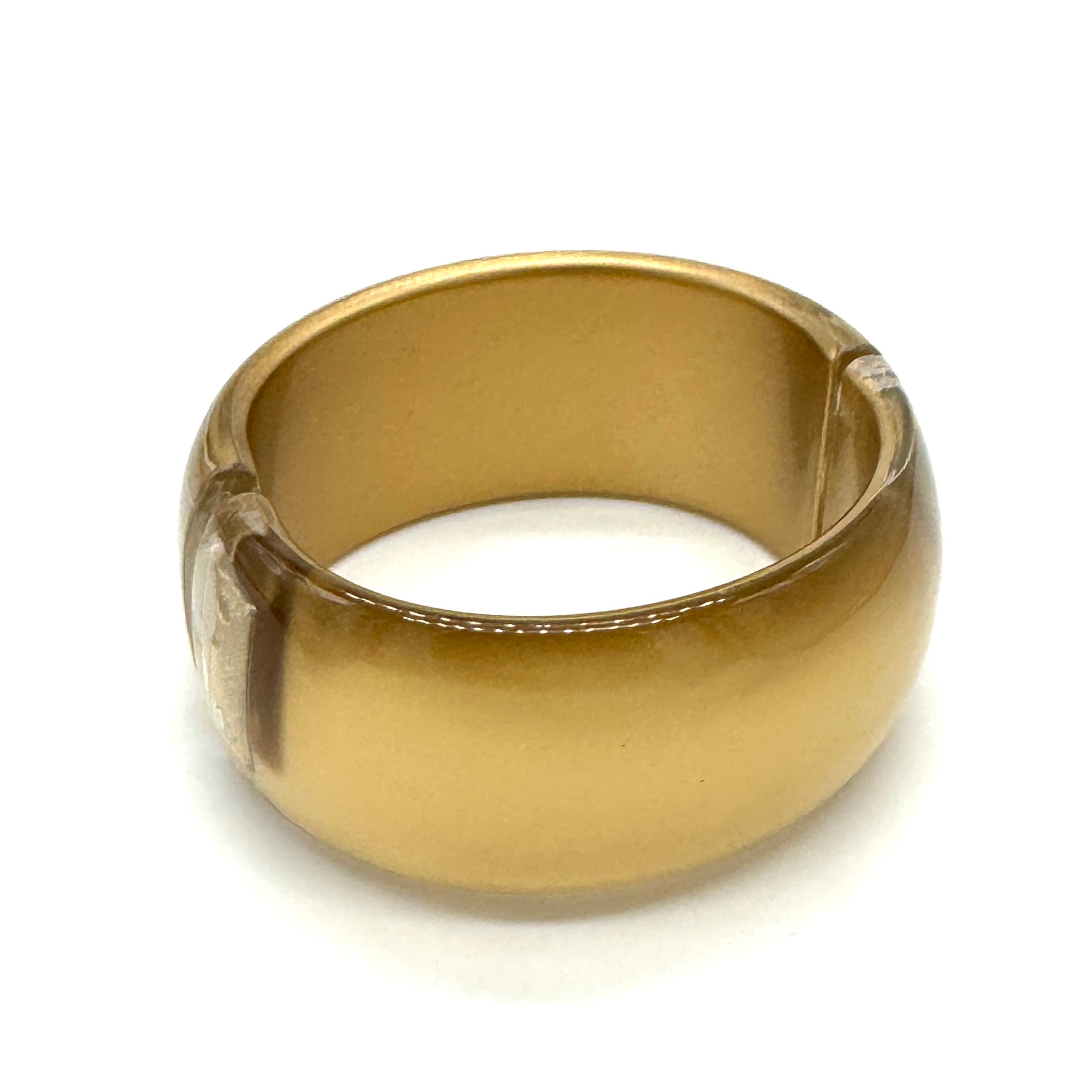 Golden Lining – Vintage Lucite Clamper Bracelet