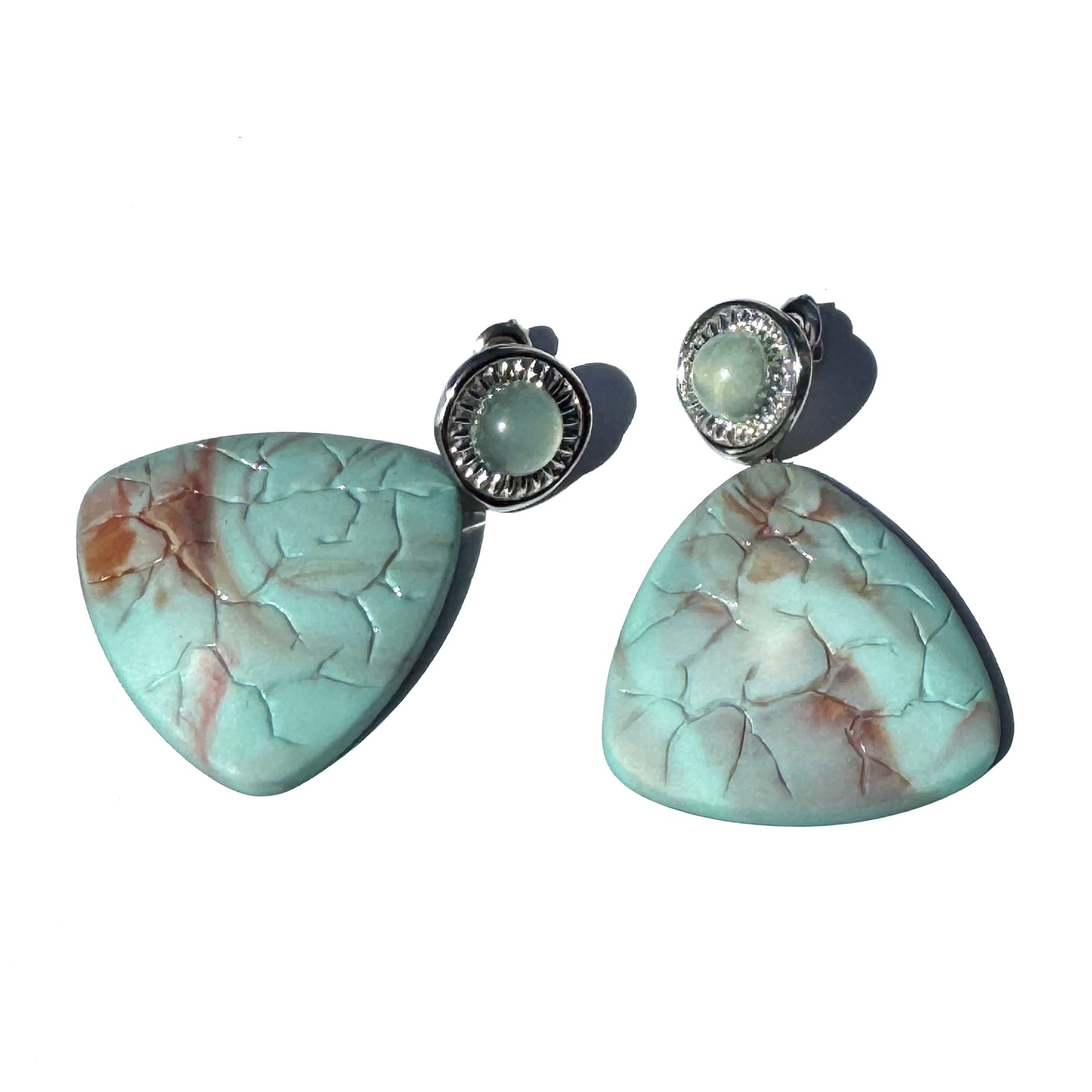 Cracked Pyramid Earrings