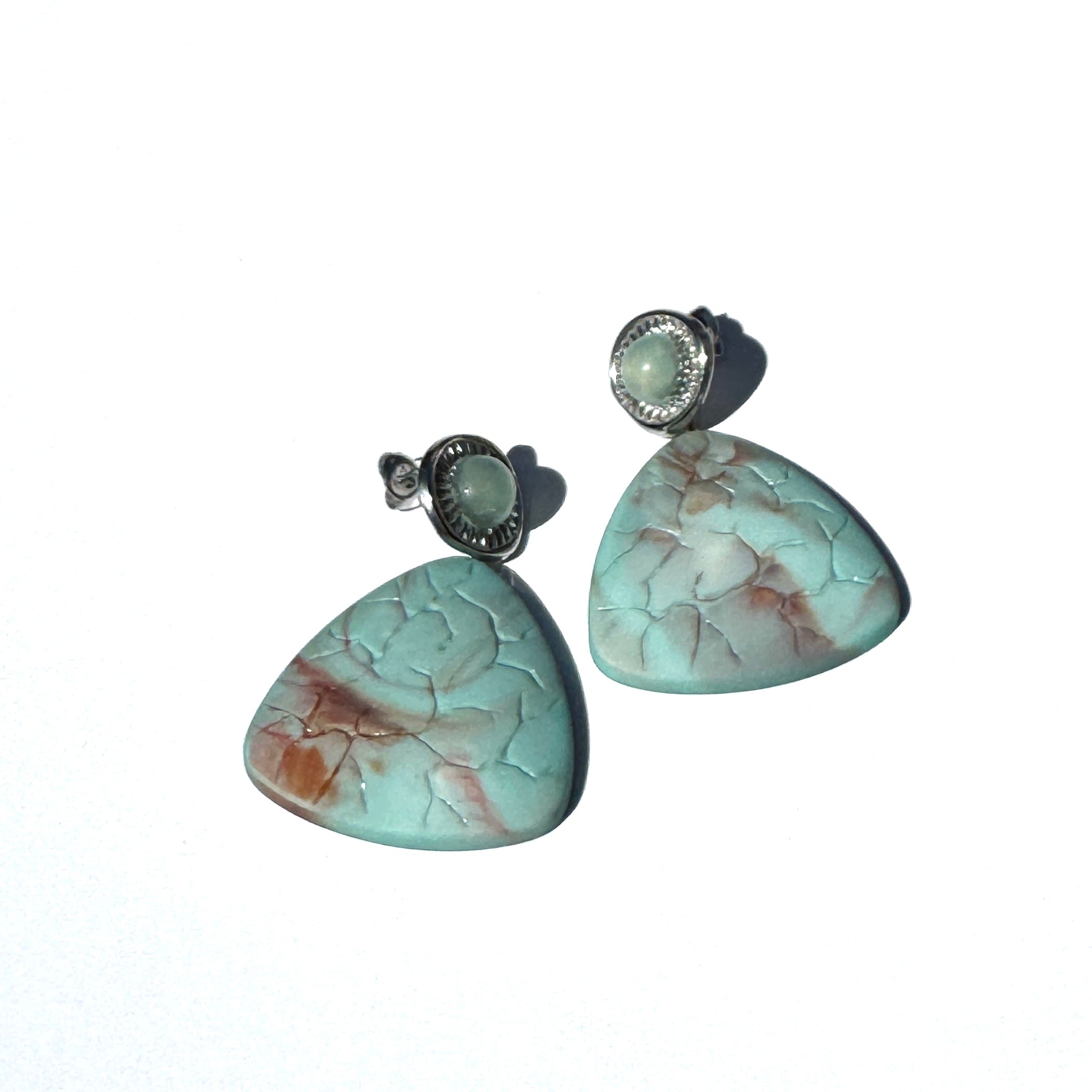 Cracked Pyramid Earrings