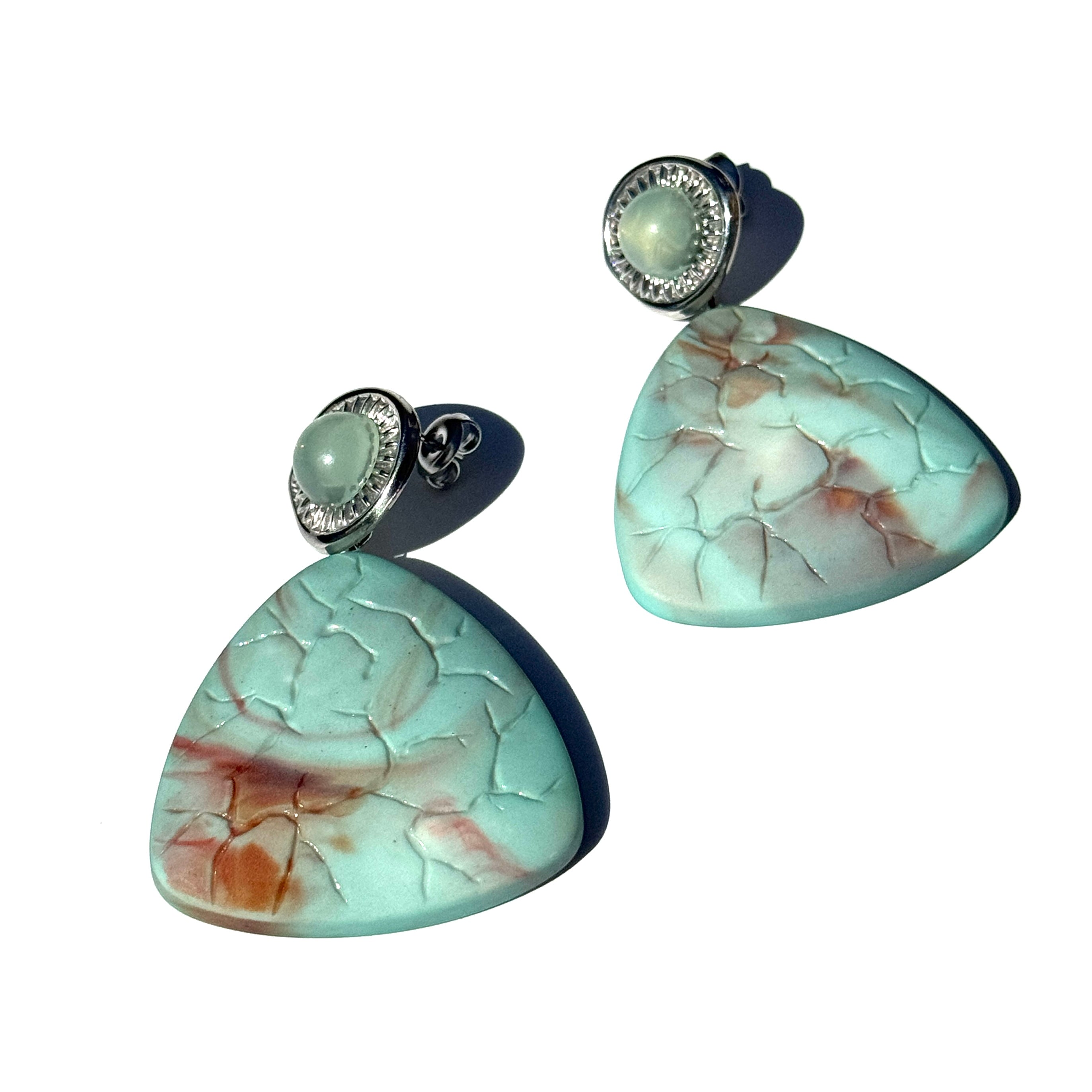 Cracked Pyramid Earrings