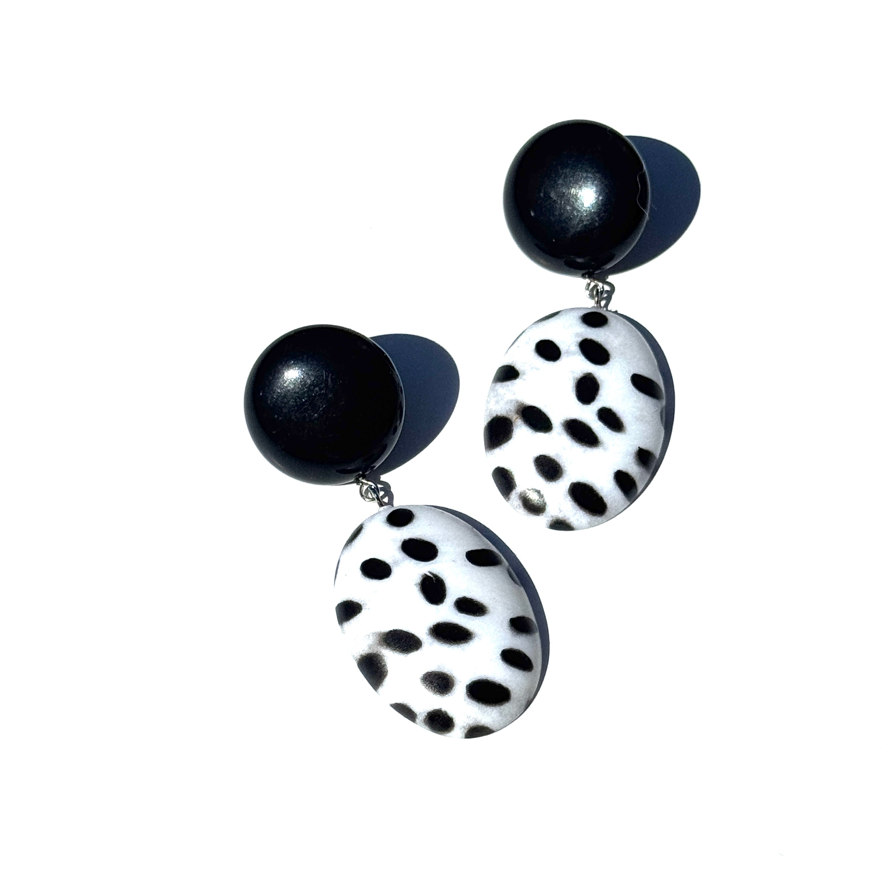 Snow Leopard Statement Earrings