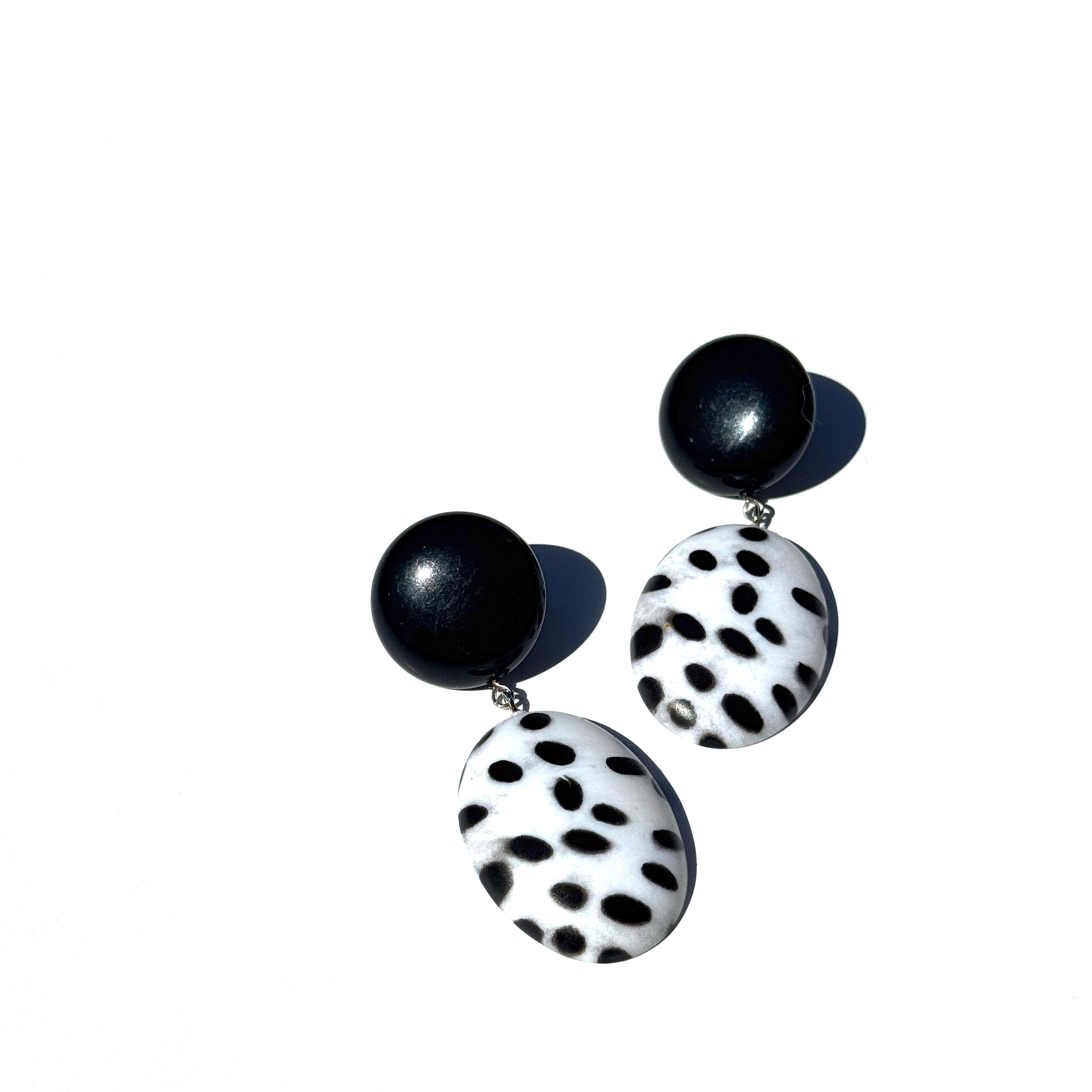 Snow Leopard Statement Earrings