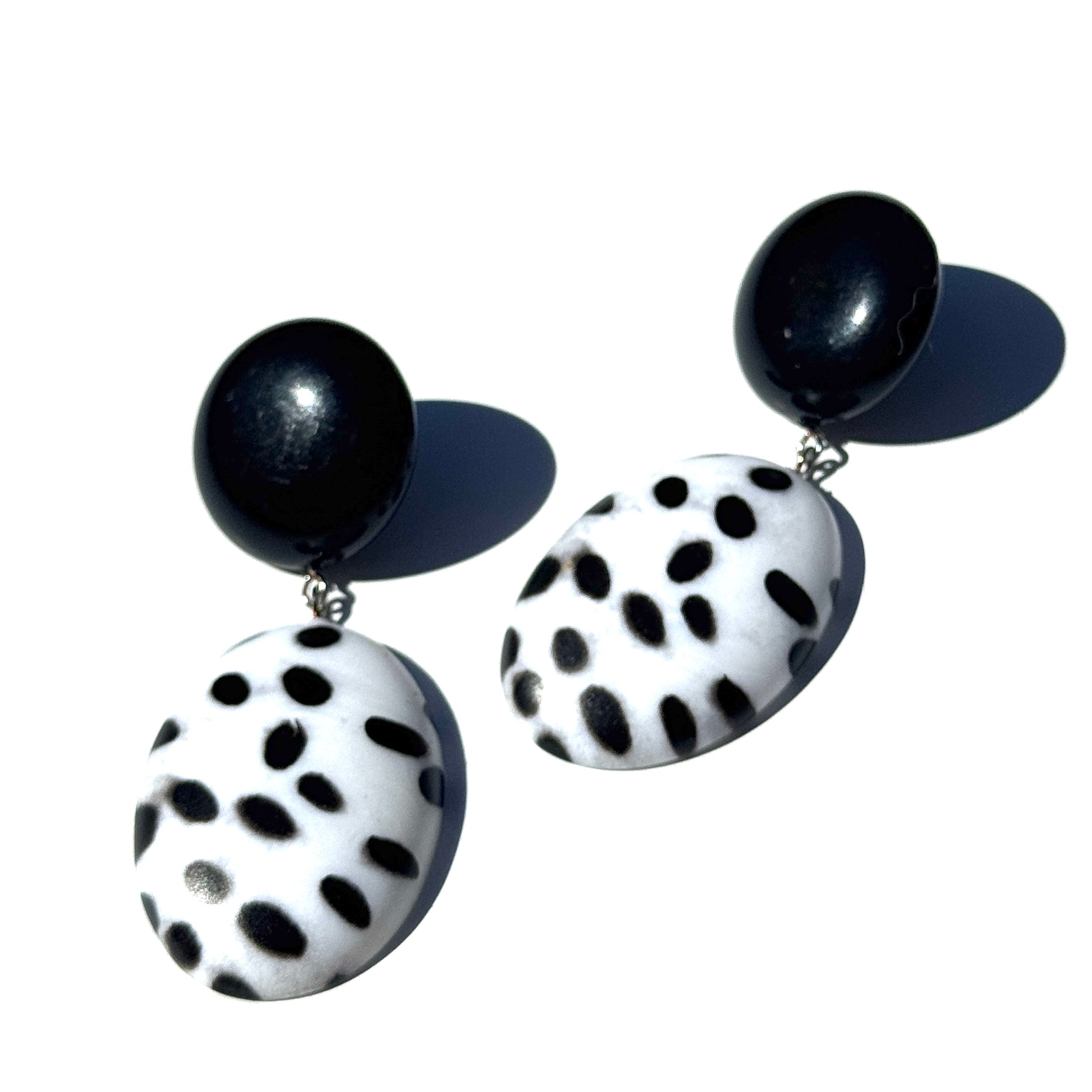 Snow Leopard Statement Earrings