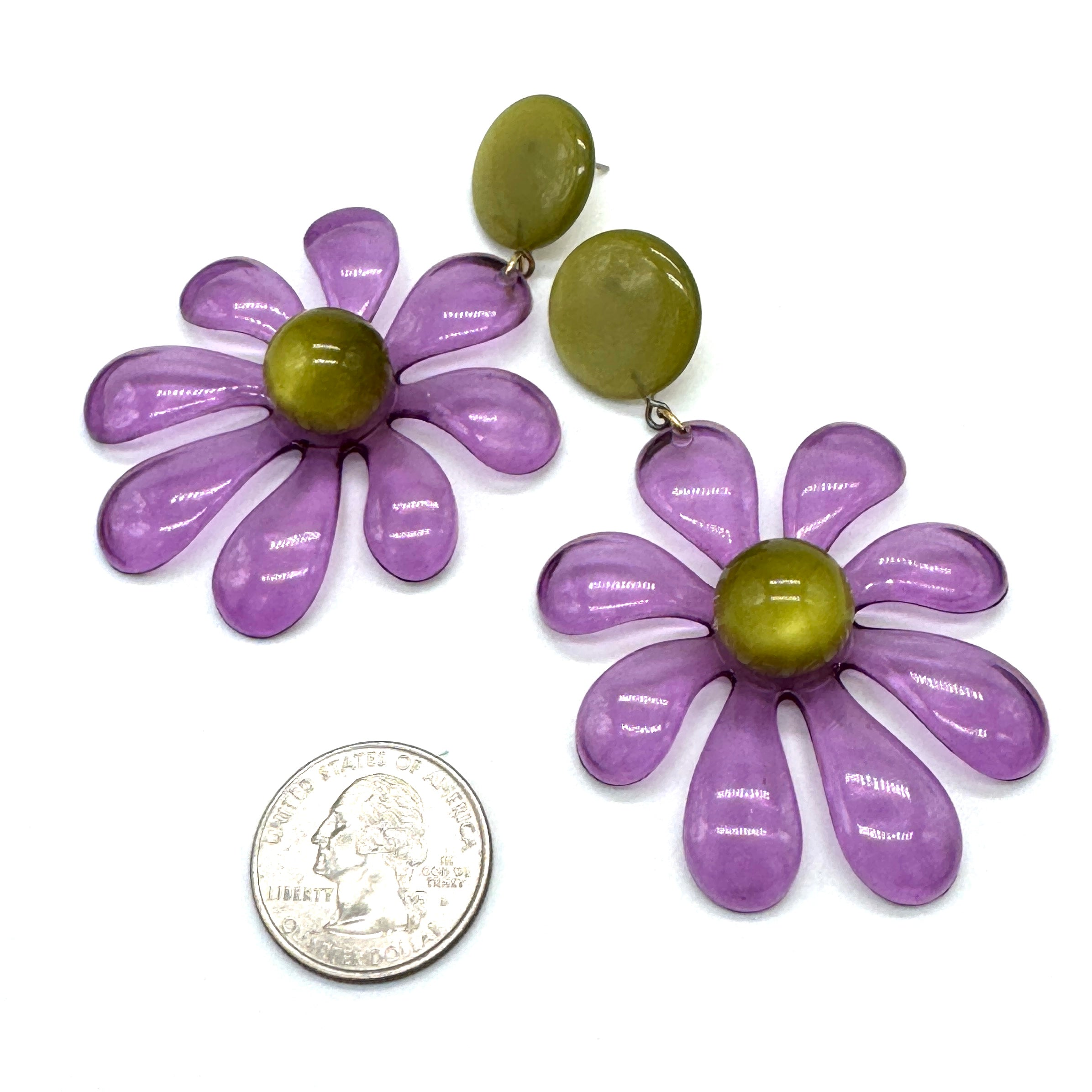 Retro Splat Flower Earrings