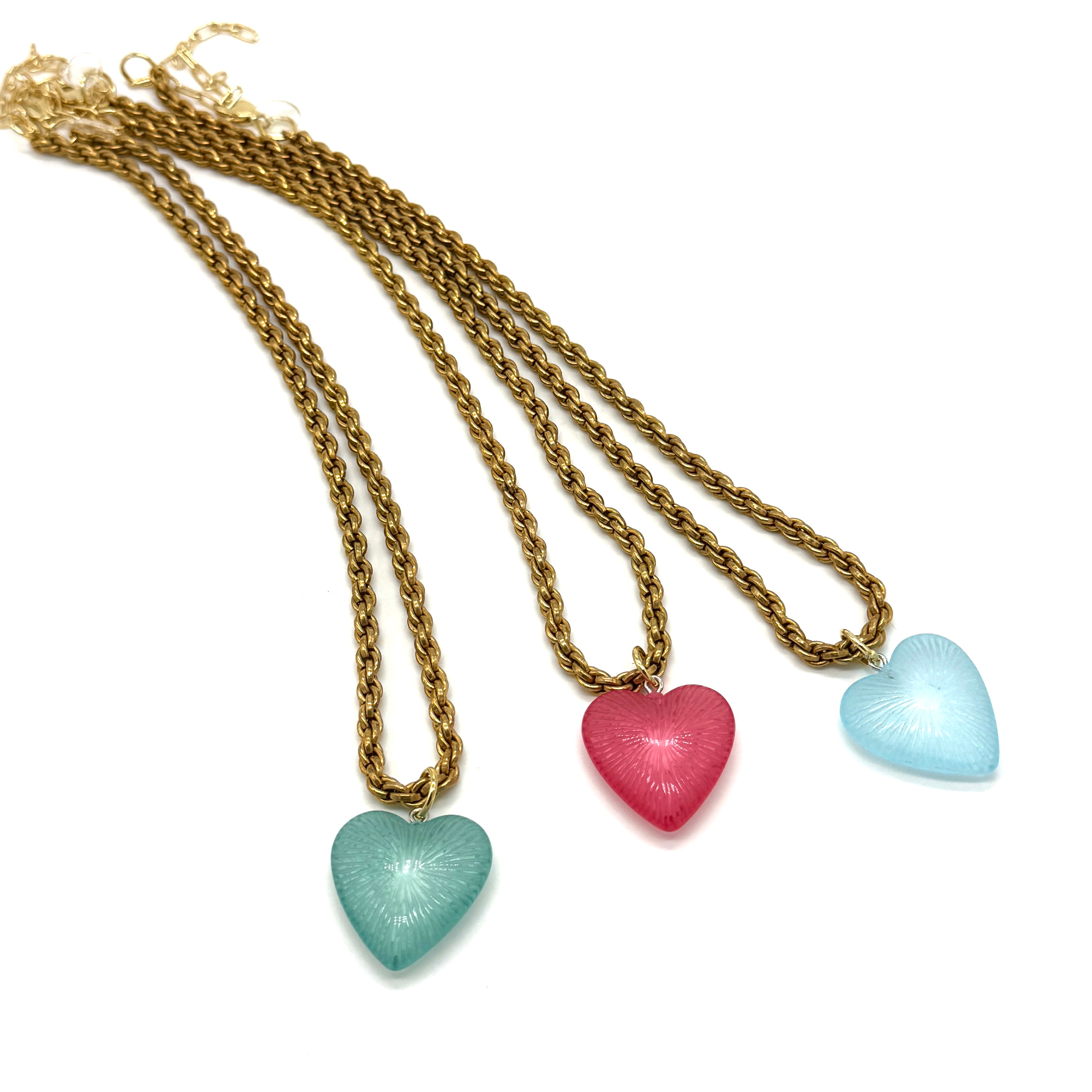 Radiant Puff Heart Necklace
