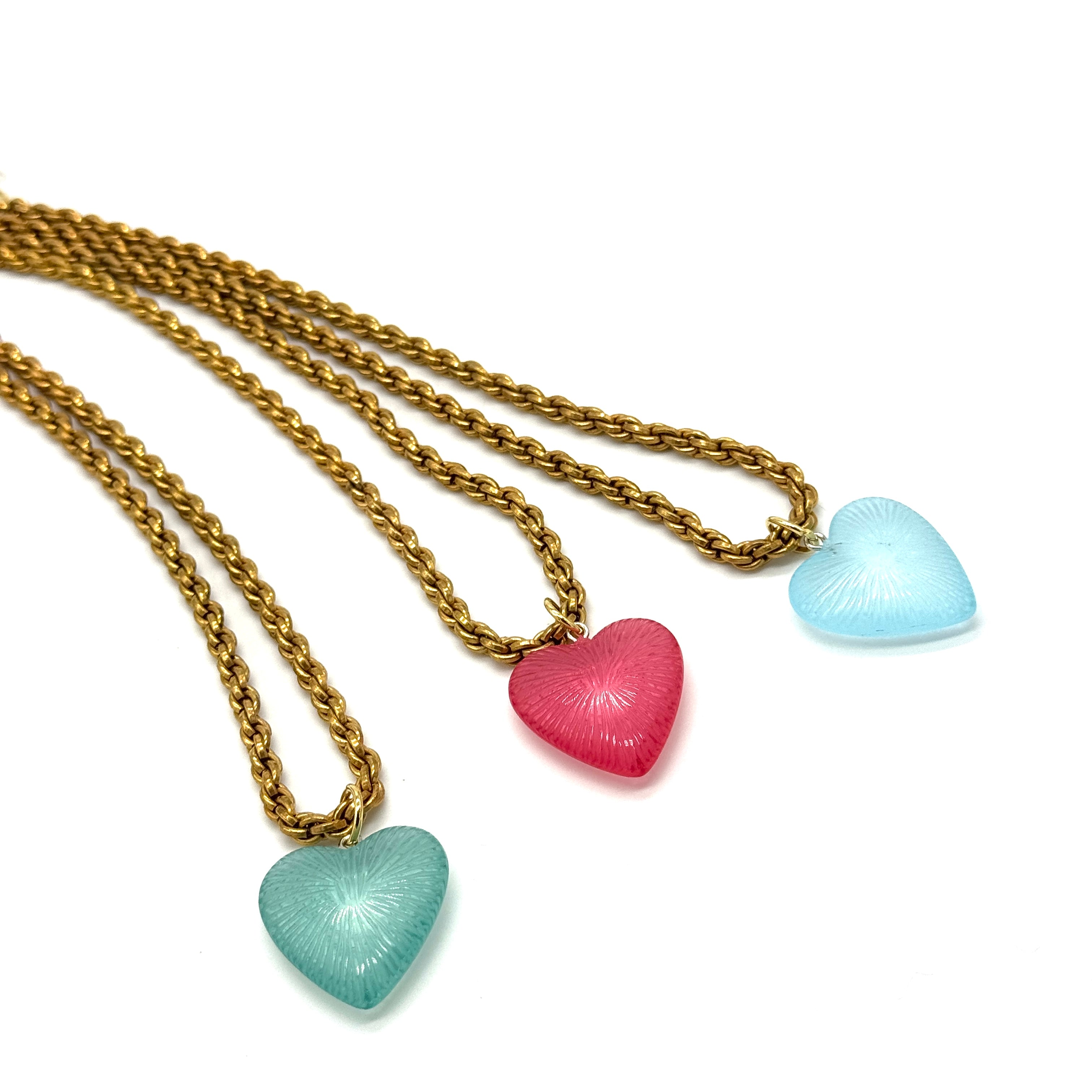 Radiant Puff Heart Necklace
