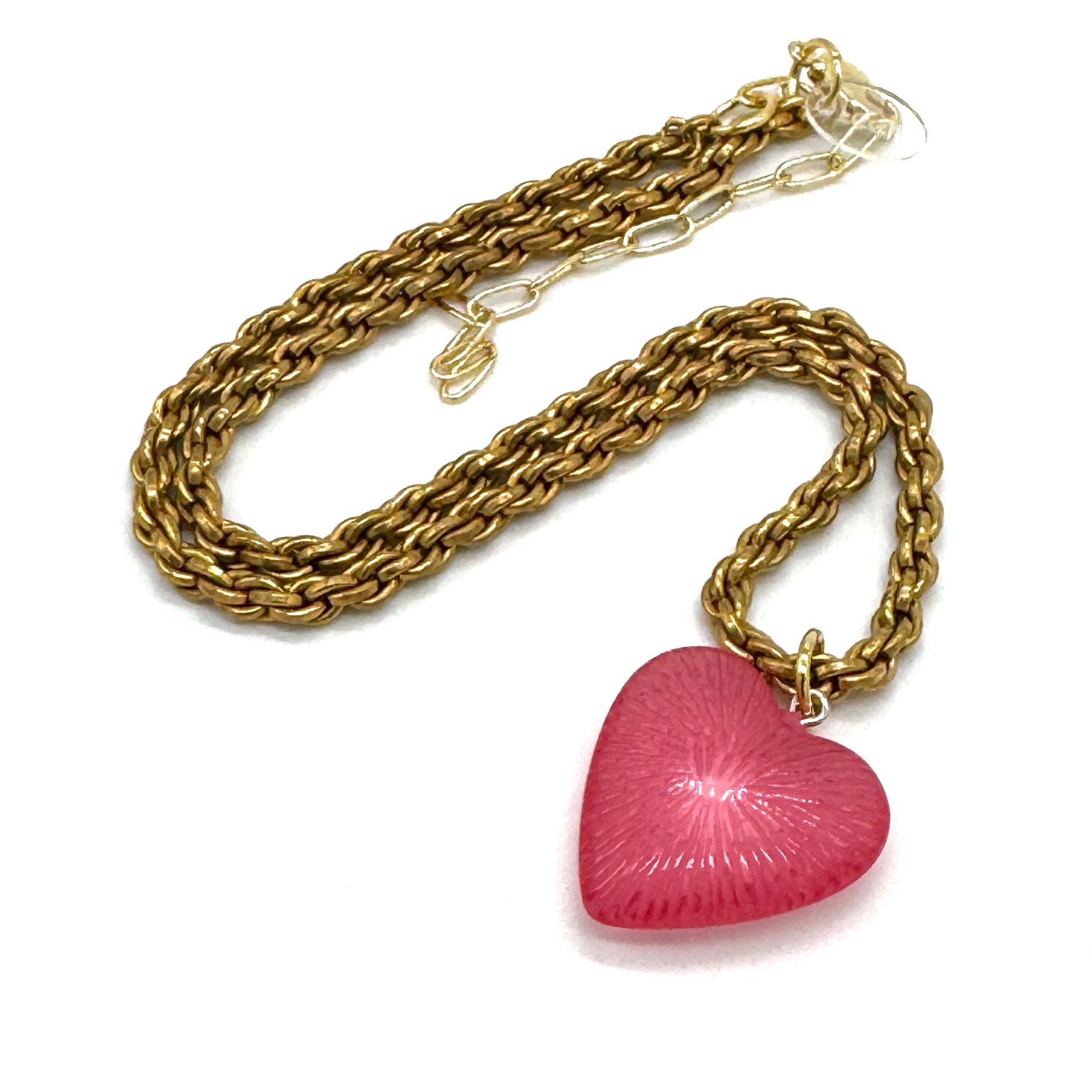 Radiant Puff Heart Necklace