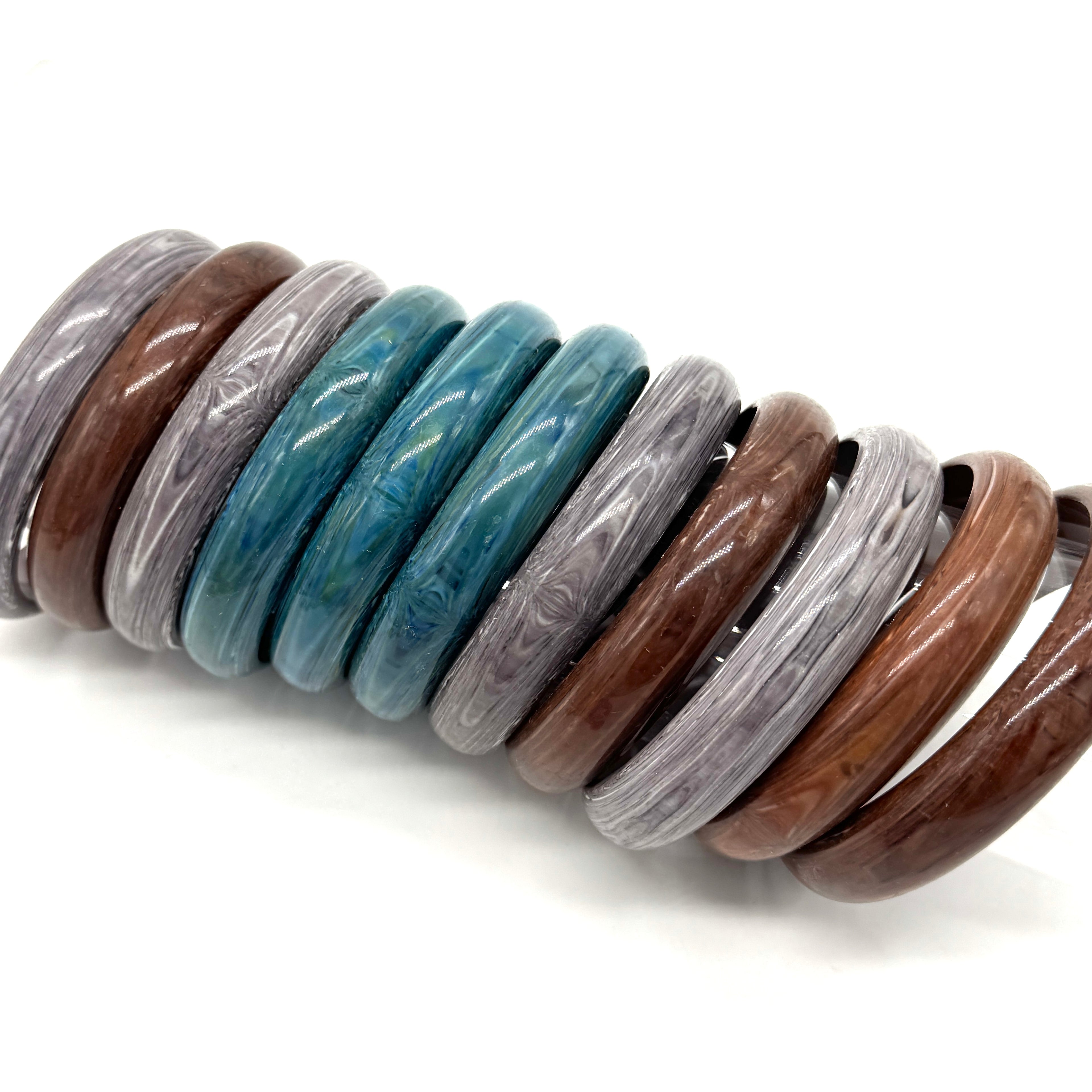 Marbled Best Plastics Bangle Bracelet - Med