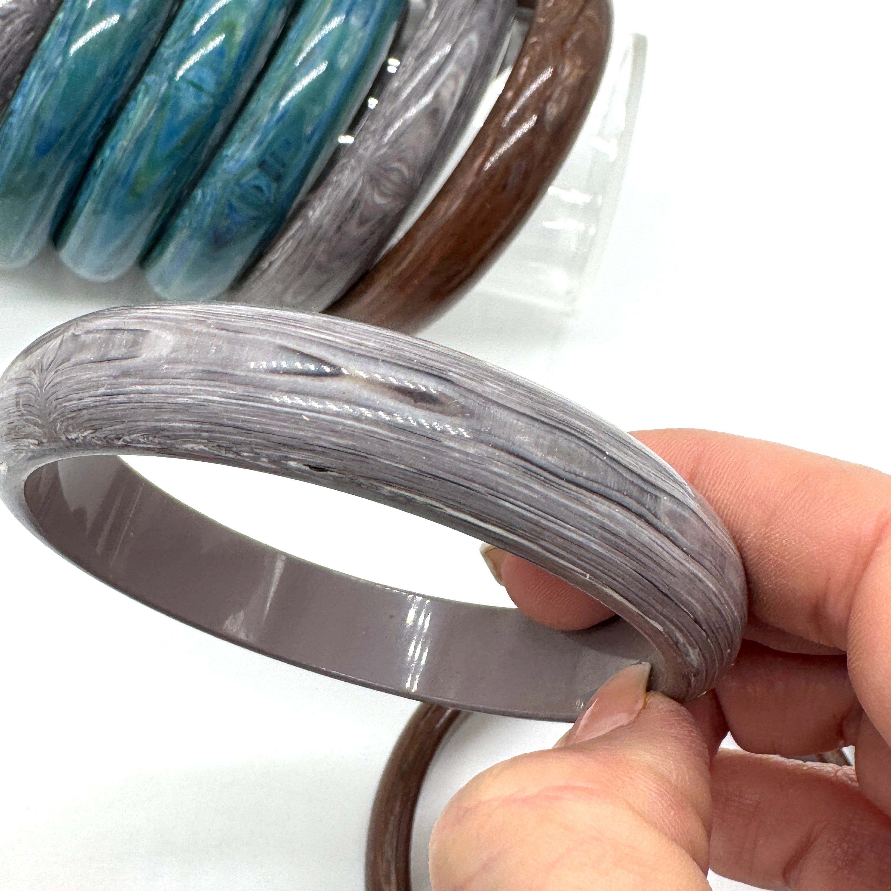 Marbled Best Plastics Bangle Bracelet - Med