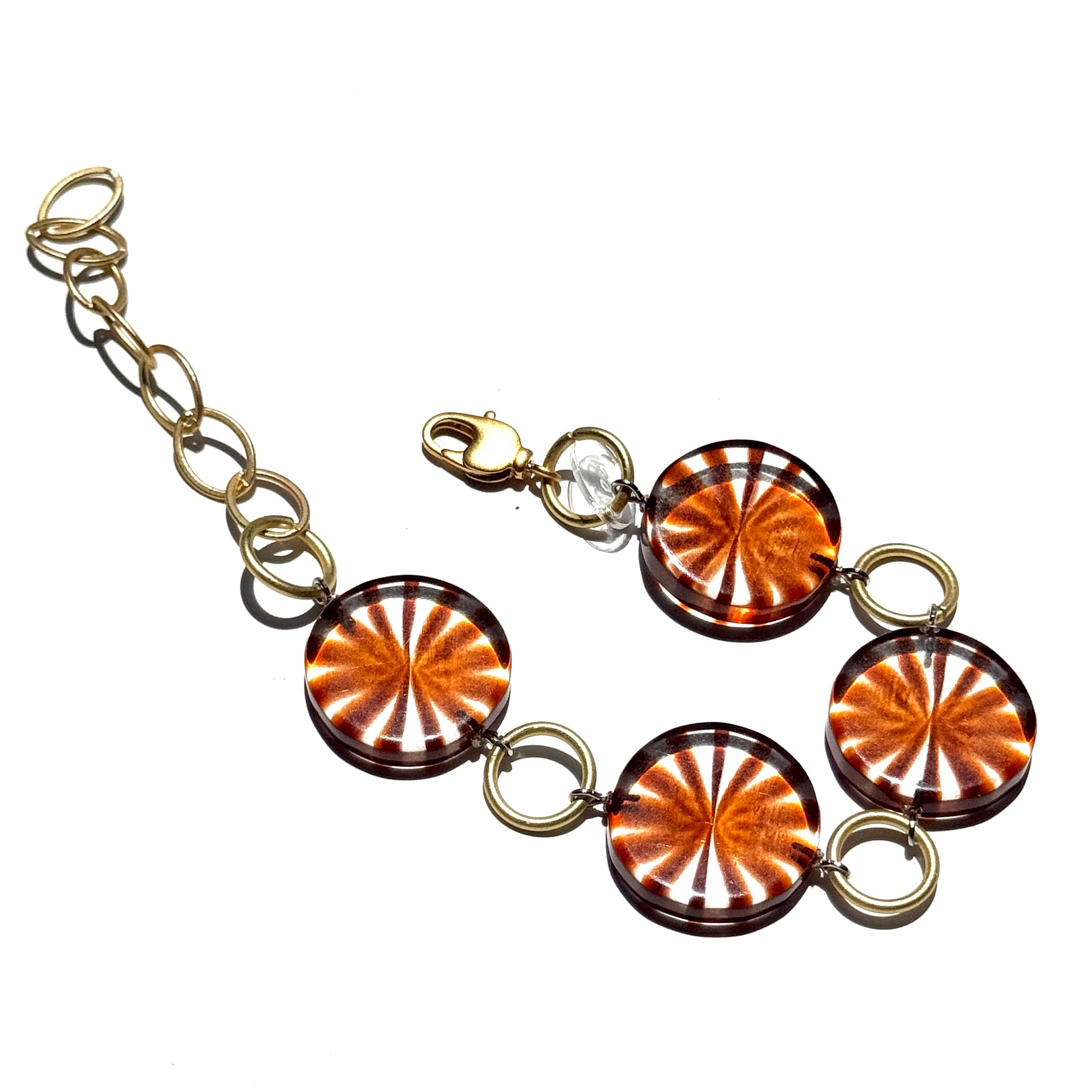 Tortoise & Clear Starburst Stations Bracelet