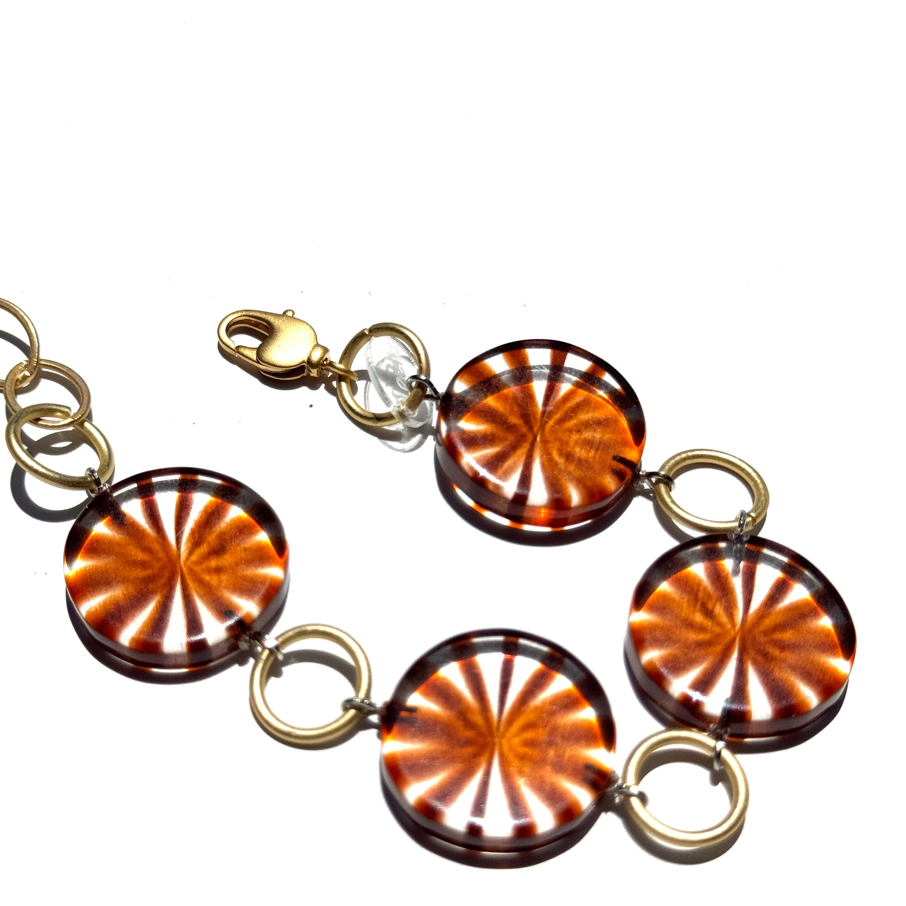 Tortoise & Clear Starburst Stations Bracelet