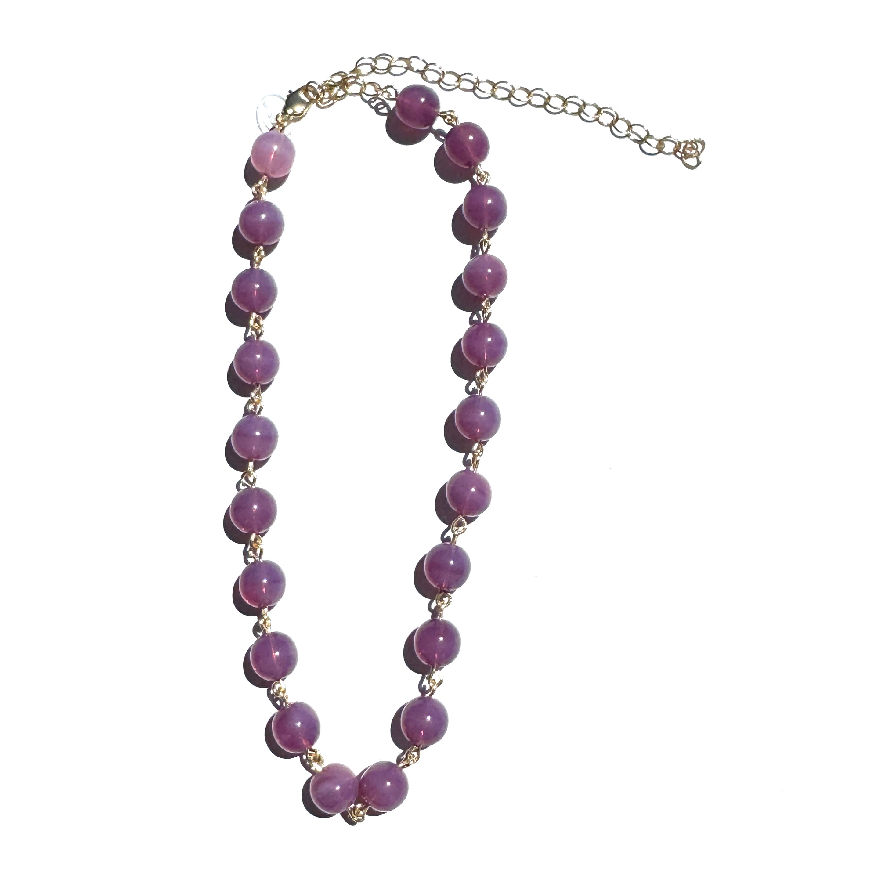 Purple Opal Archival Glass Amelia Necklace