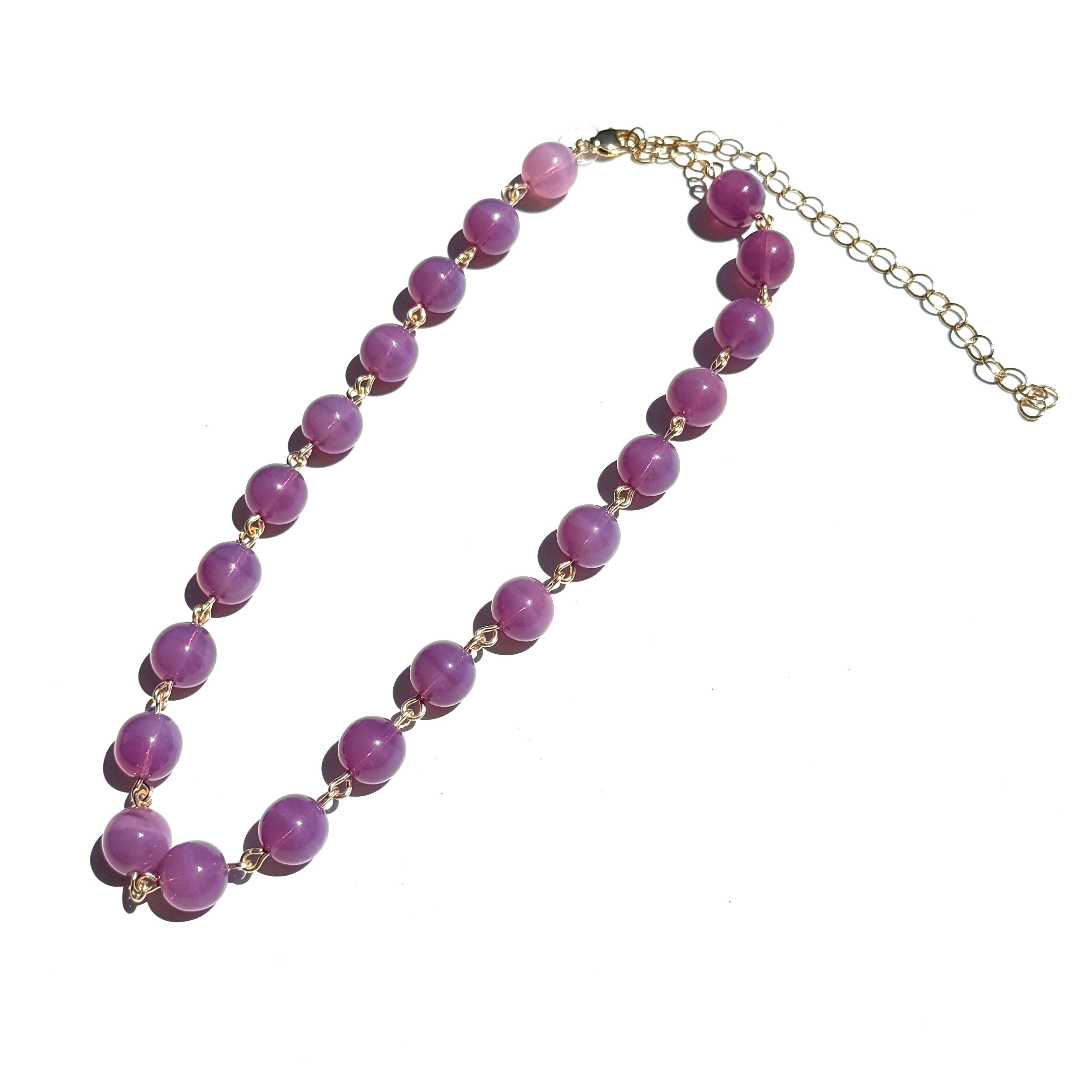 Purple Opal Archival Glass Amelia Necklace