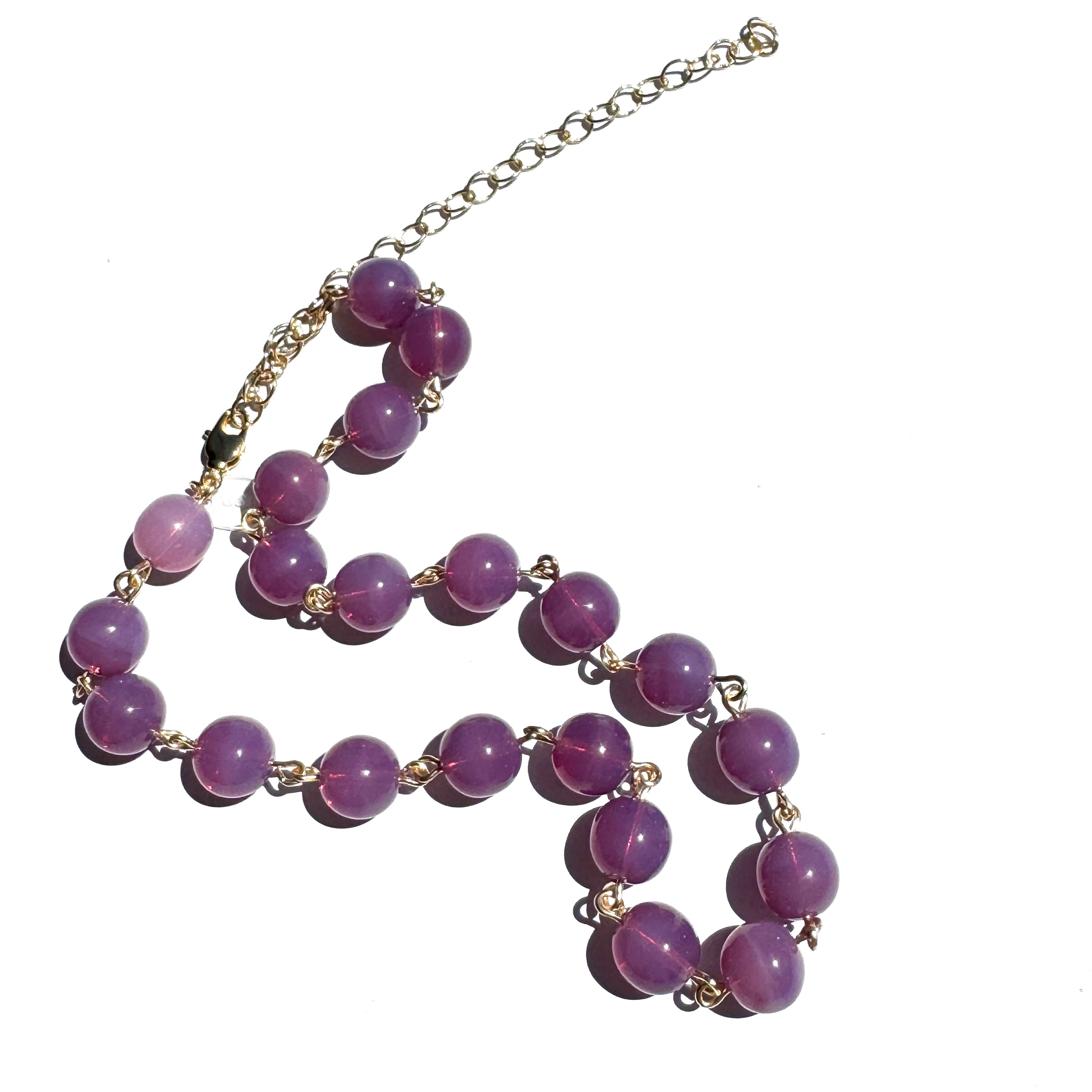 Purple Opal Archival Glass Amelia Necklace