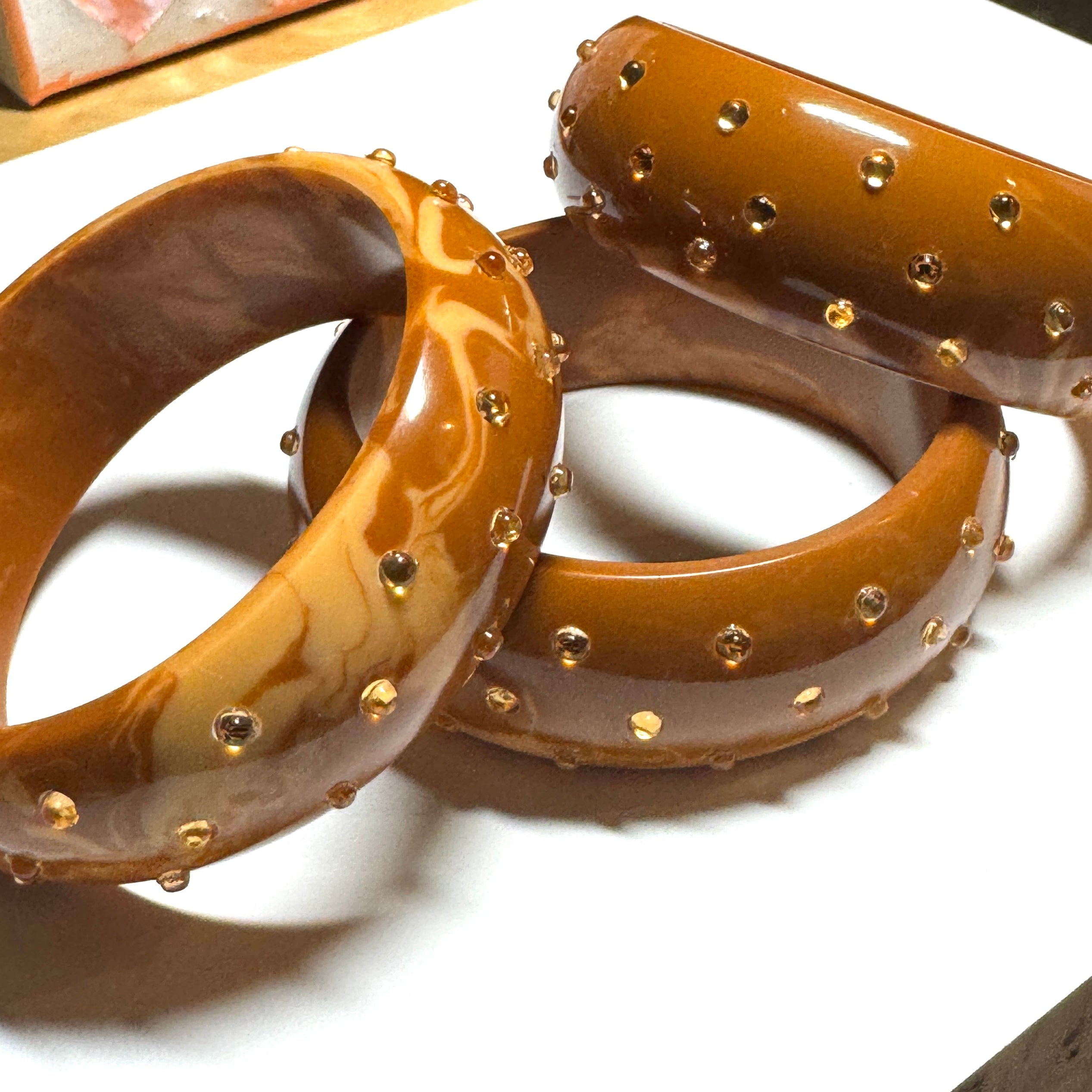 Glass Studded Bangle Bracelet