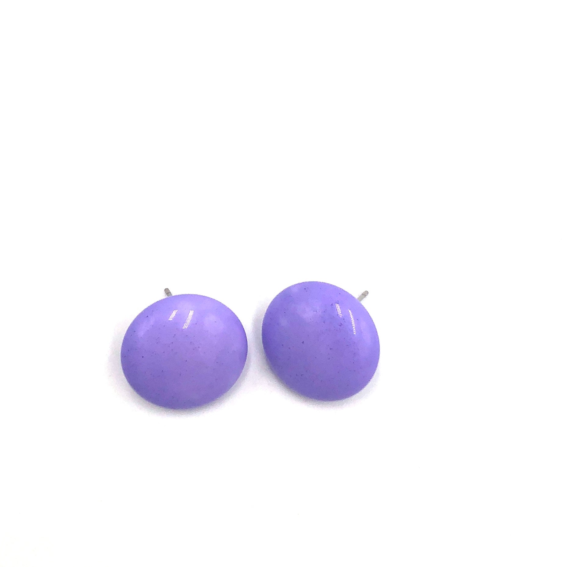 periwinkle retro button stud earring