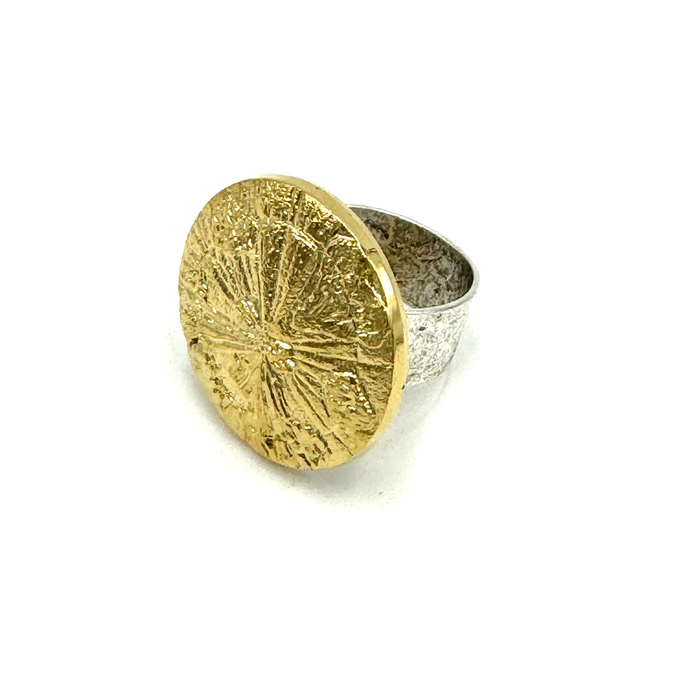 gold and silver ring