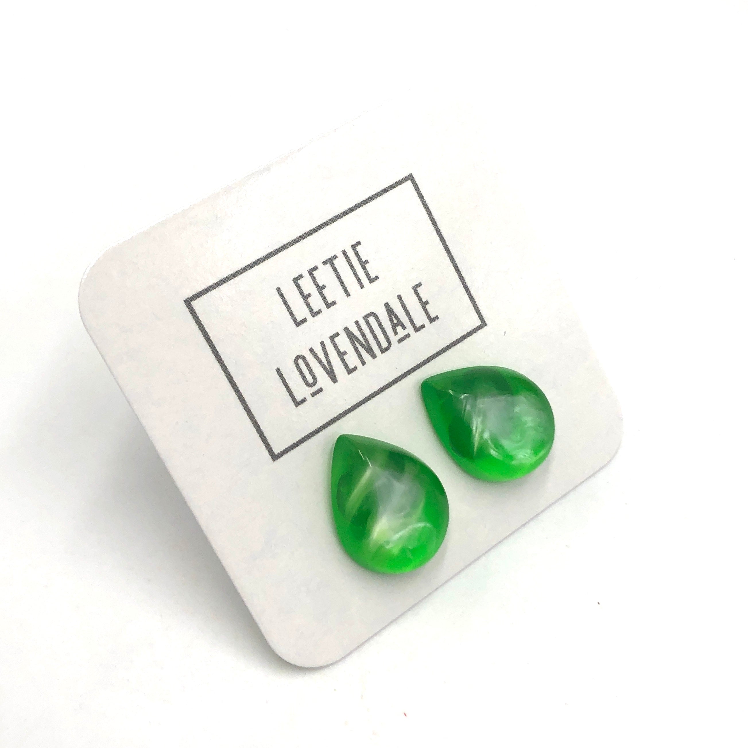 Kelly & Ice Glow Teardrop Stud Earrings *DOORBUSTER!**