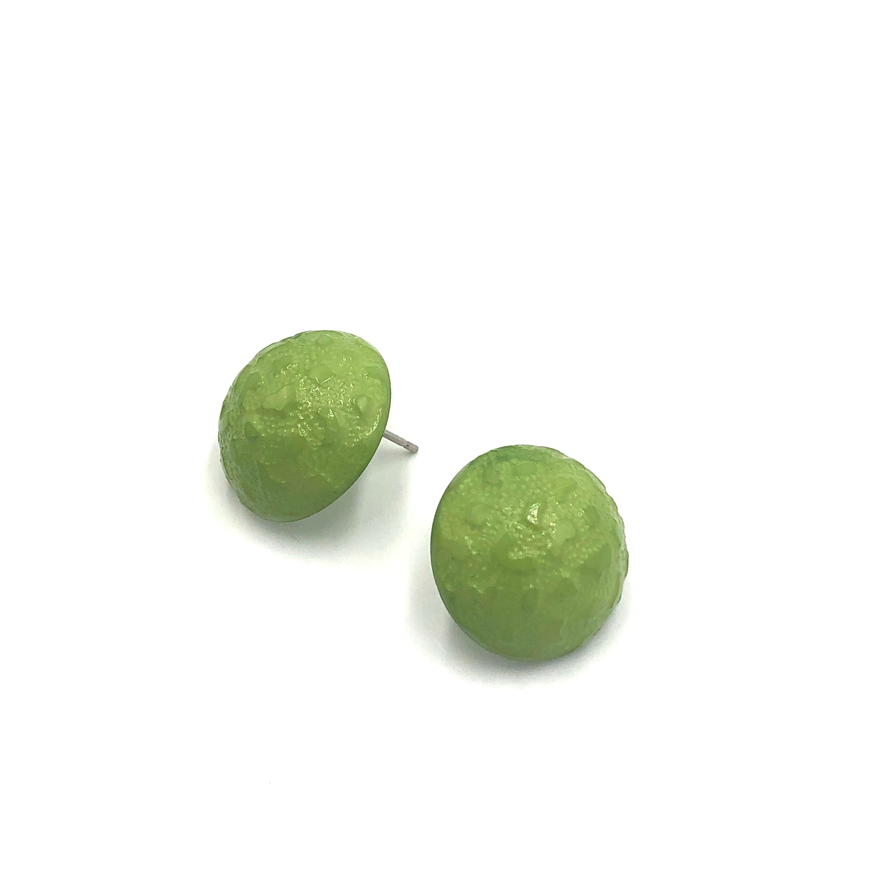Quinn Textured Button Earrings