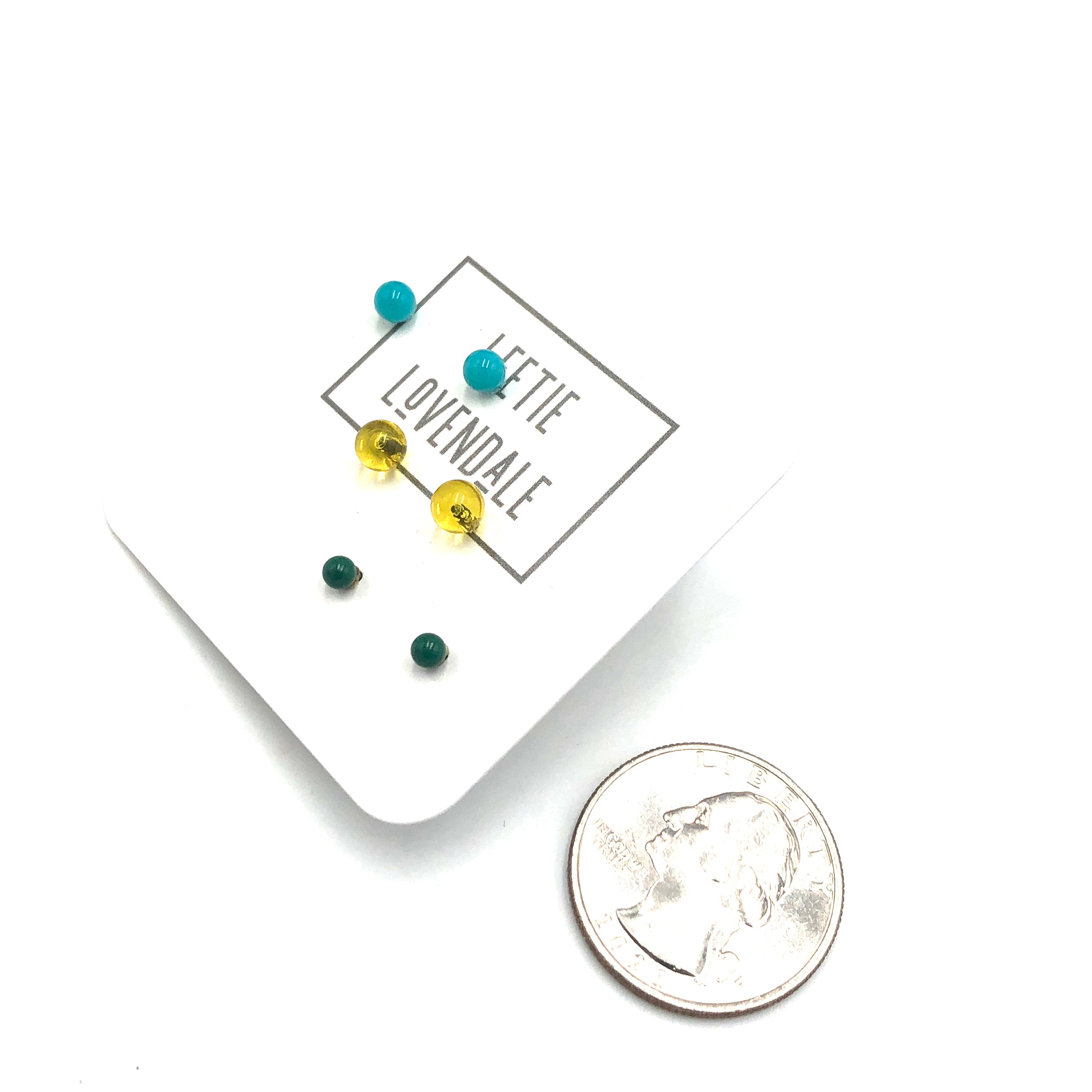 tiny stud earrings gift set