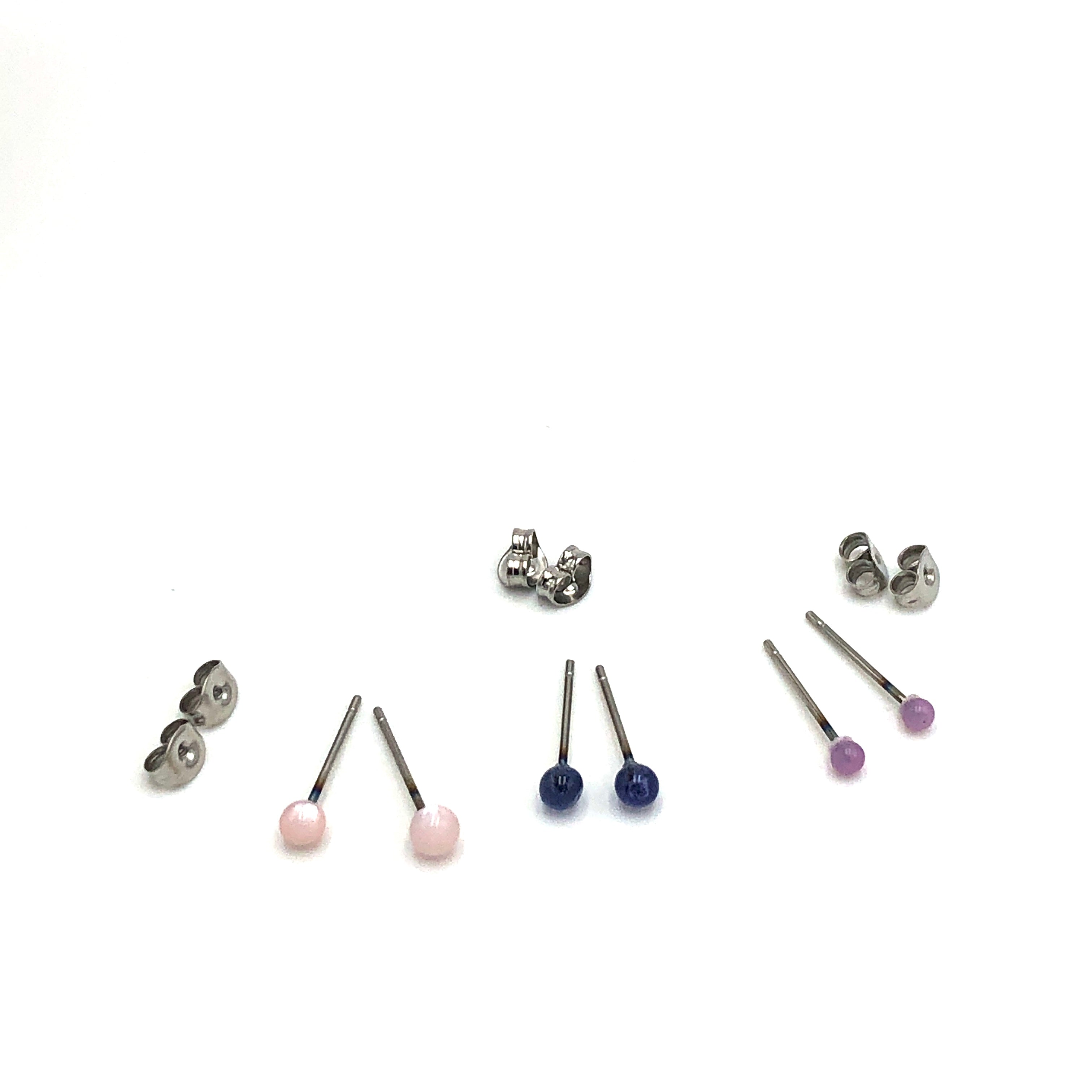 tiny studs pastel