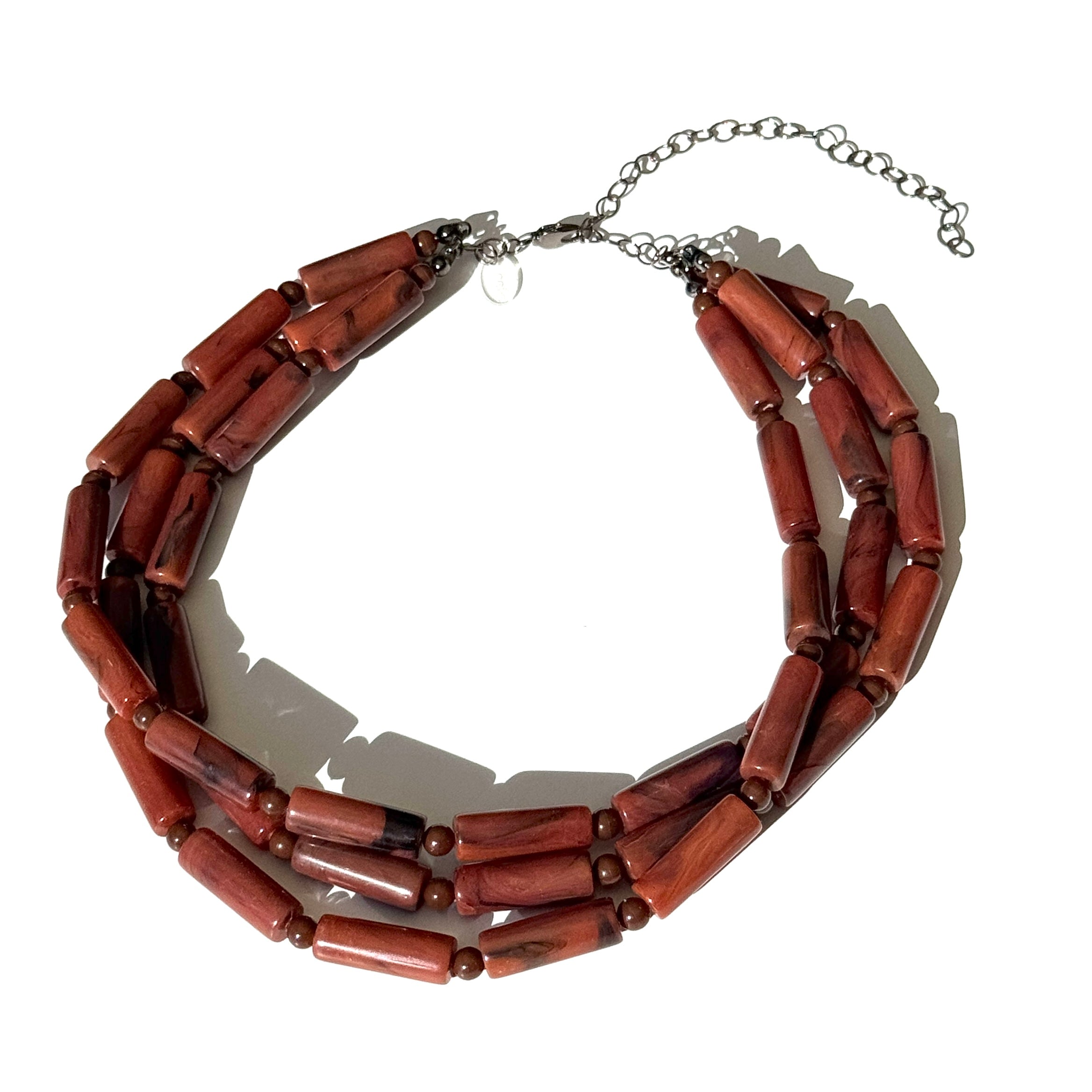 Redwood Marbled Morgan Necklace